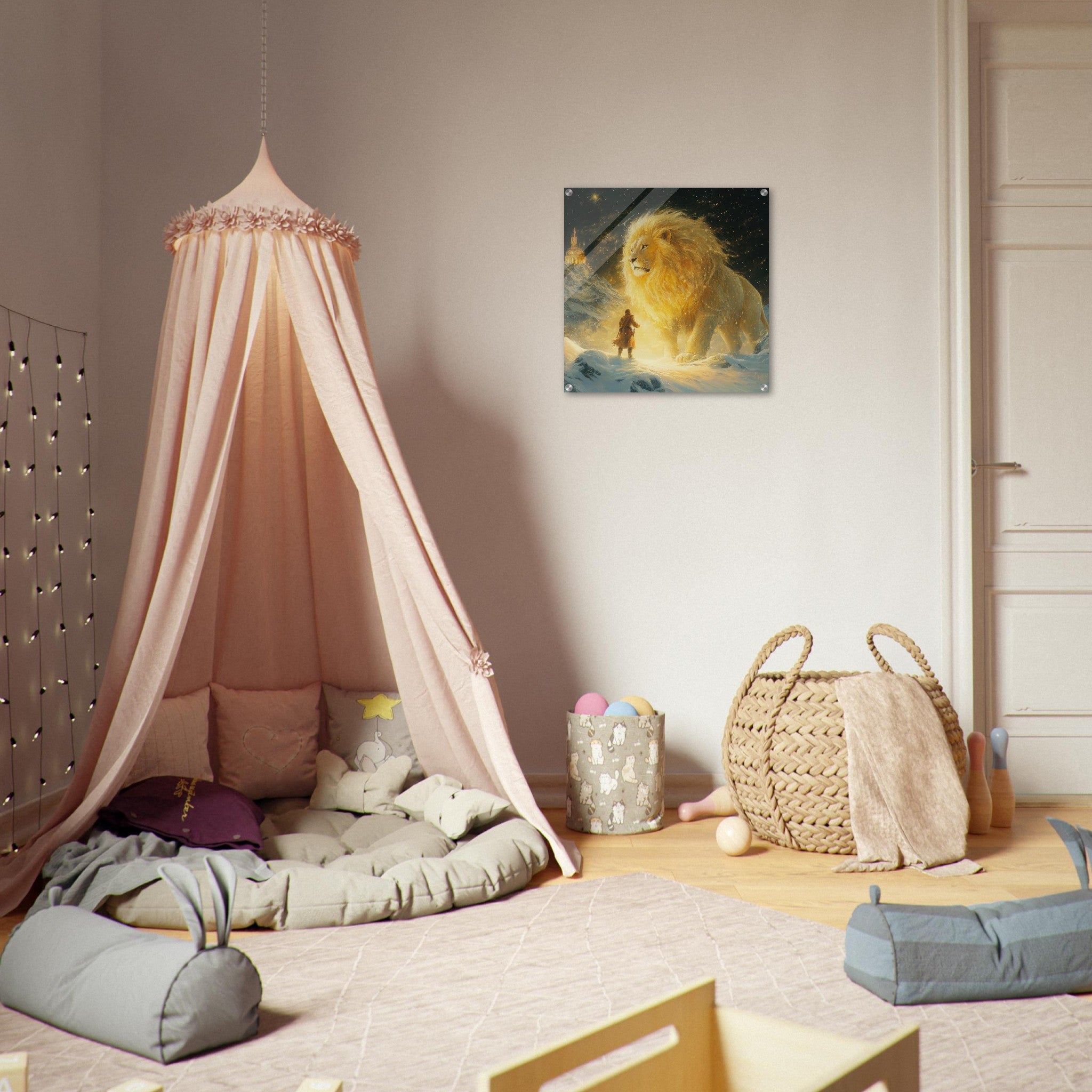 Acrylic Print Square - Christian Spirituality in Lewiss Works About Nar 2 - Shop Ai Art WebShop - Digital Art online Store