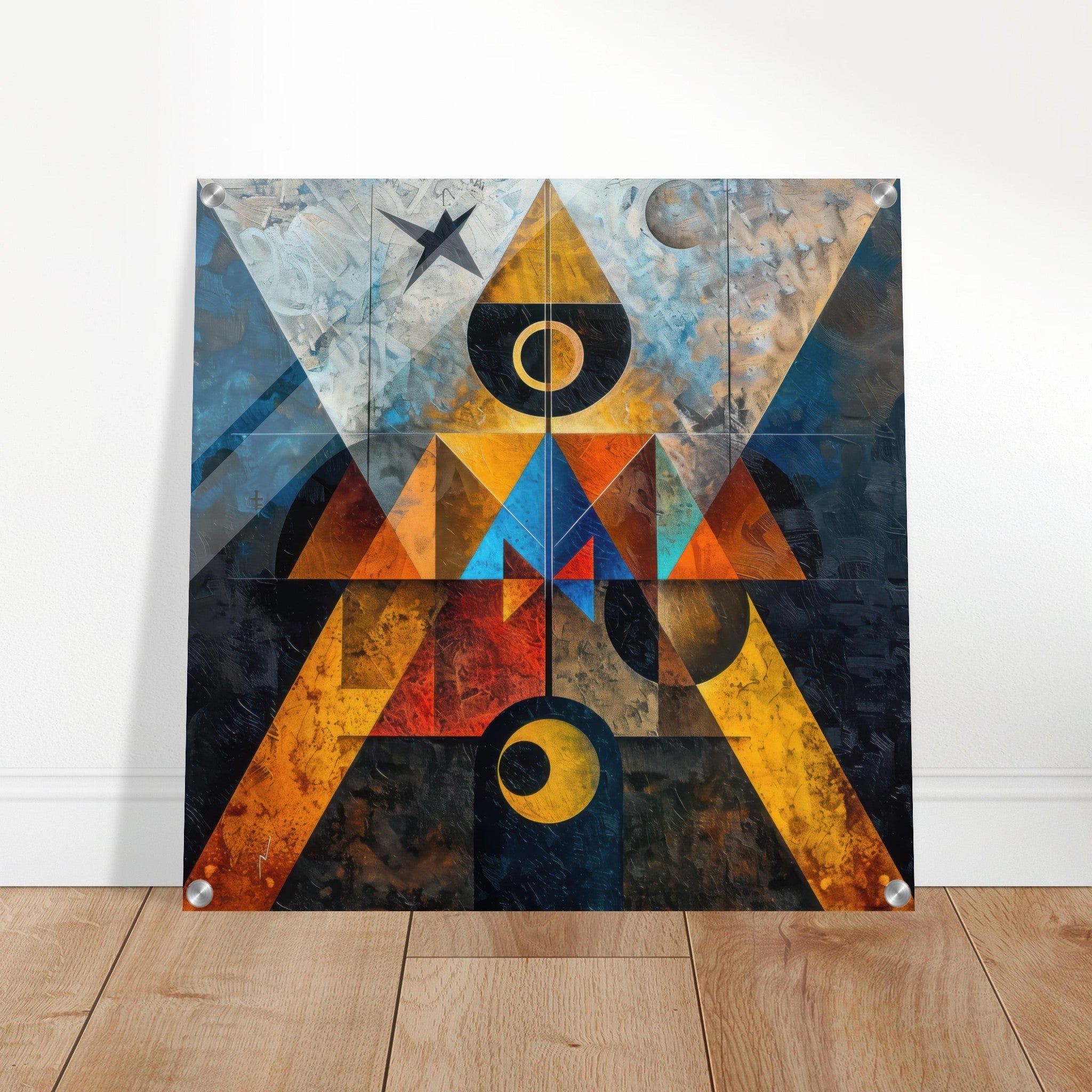 Acrylic Print Square - Free your mind abstract style - Shop Ai Art WebShop - Digital Art online Store