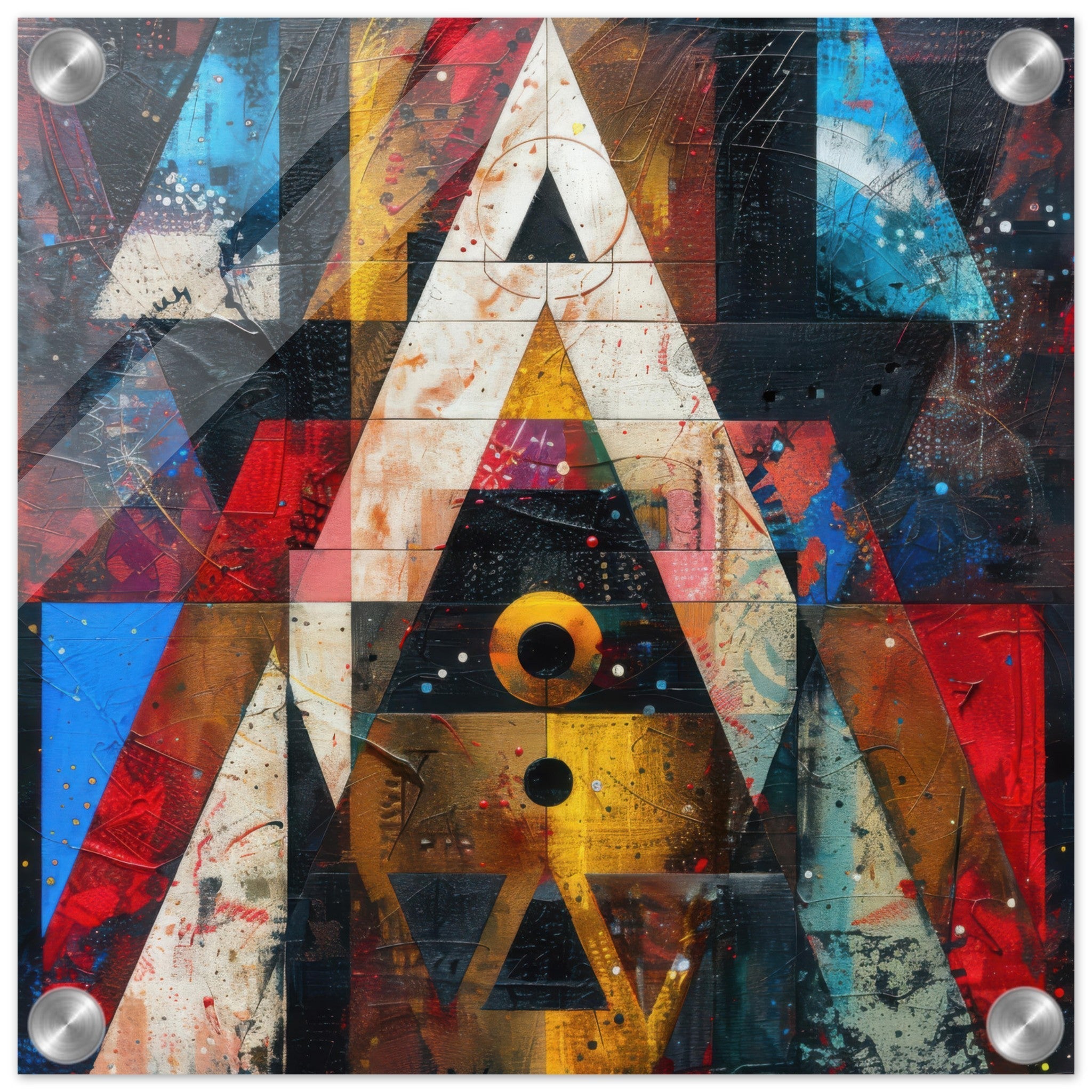 Acrylic Print Square - Free your mind abstract style 2 - Shop Ai Art WebShop - Digital Art online Store