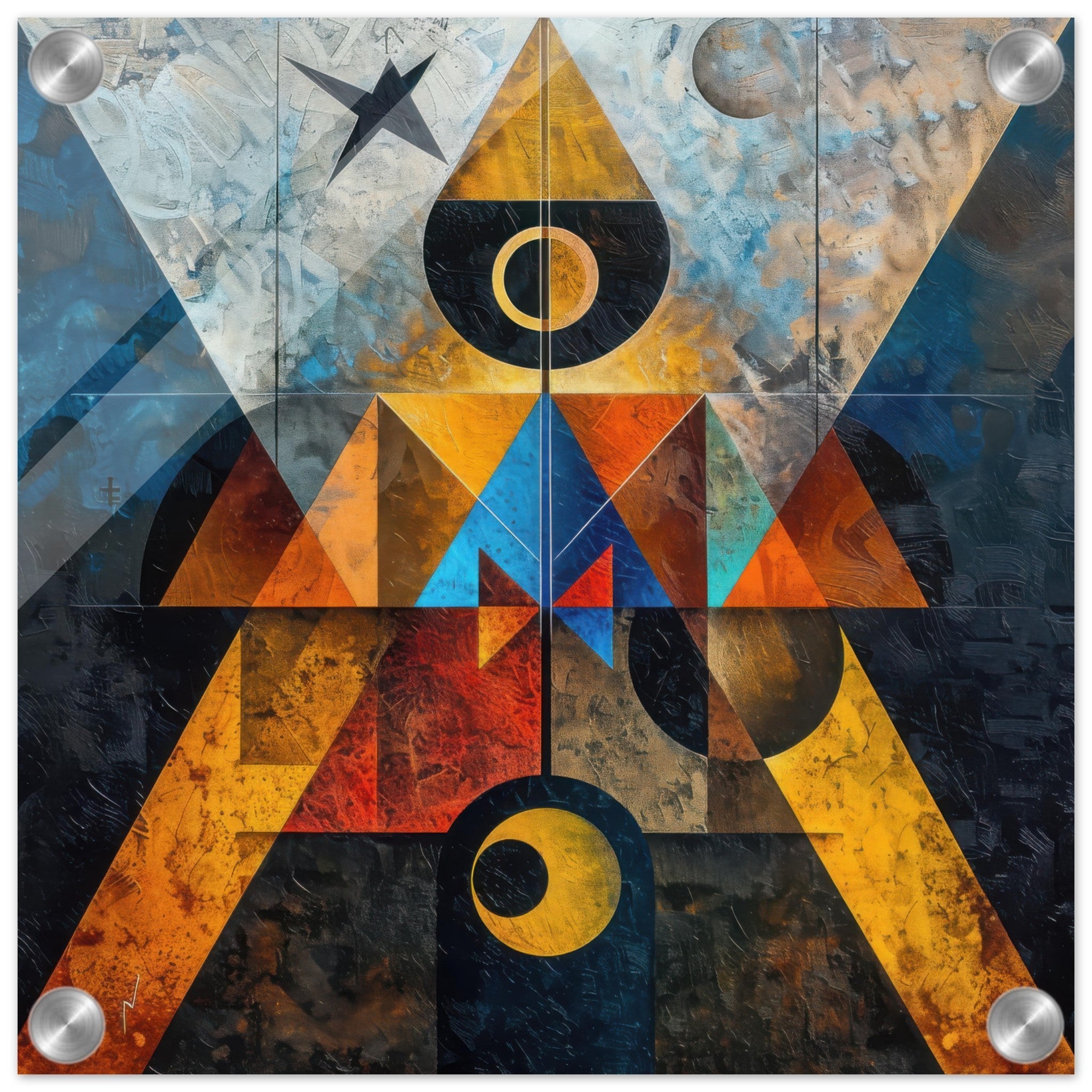Acrylic Print Square - Free your mind abstract style - Shop Ai Art WebShop - Digital Art online Store