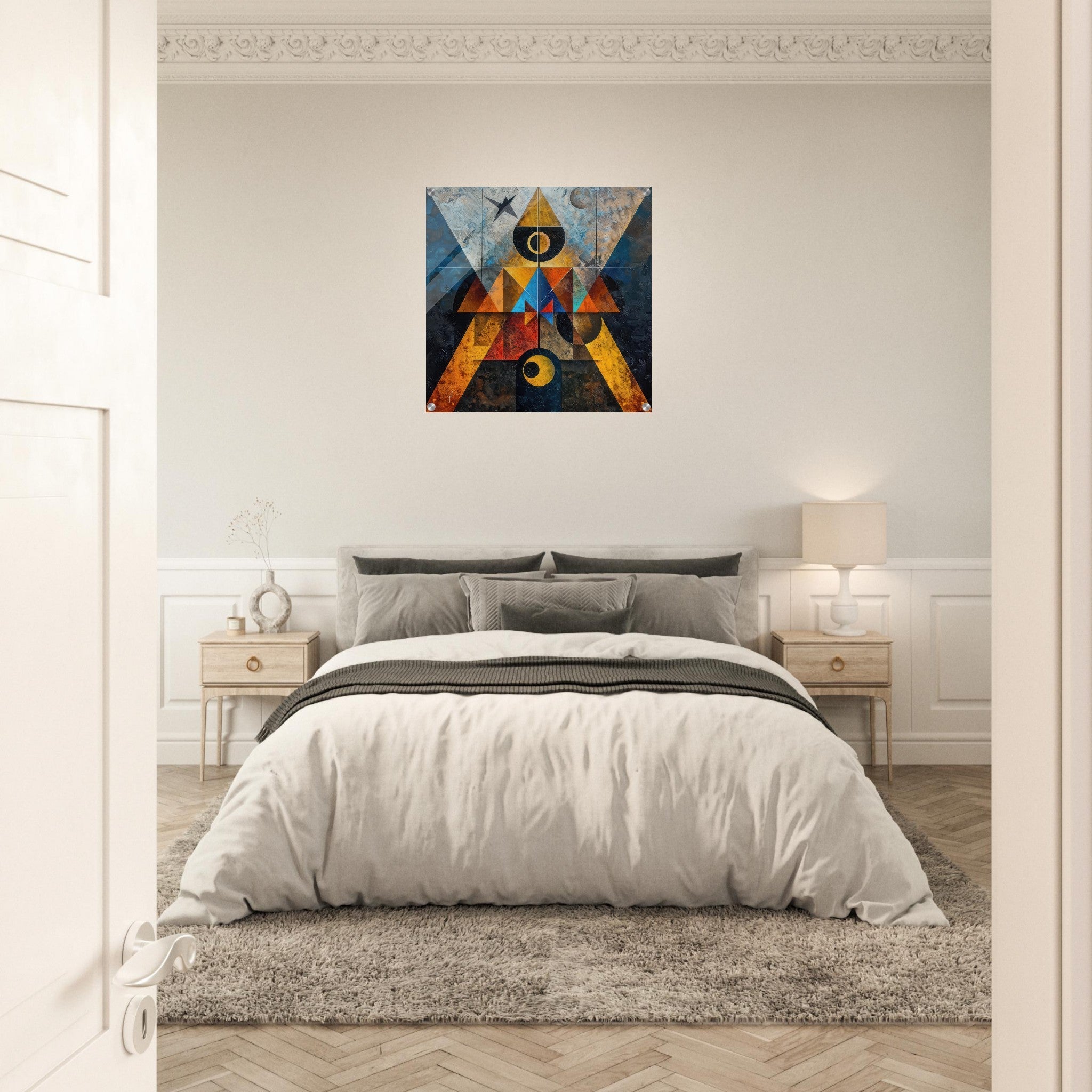 Acrylic Print Square - Free your mind abstract style - Shop Ai Art WebShop - Digital Art online Store