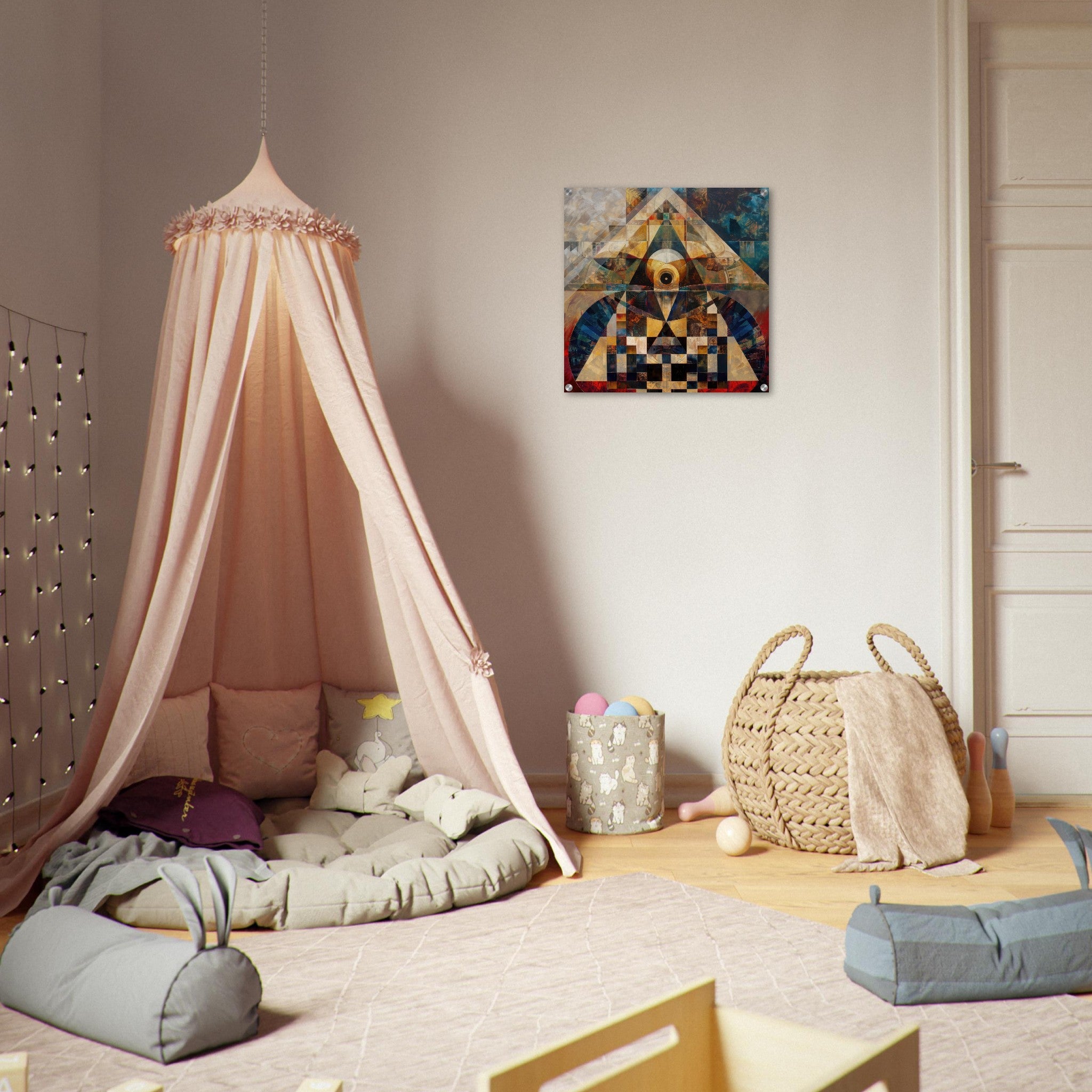 Acrylic Print Square - Free your mind abstract style 4 - Shop Ai Art WebShop - Digital Art online Store