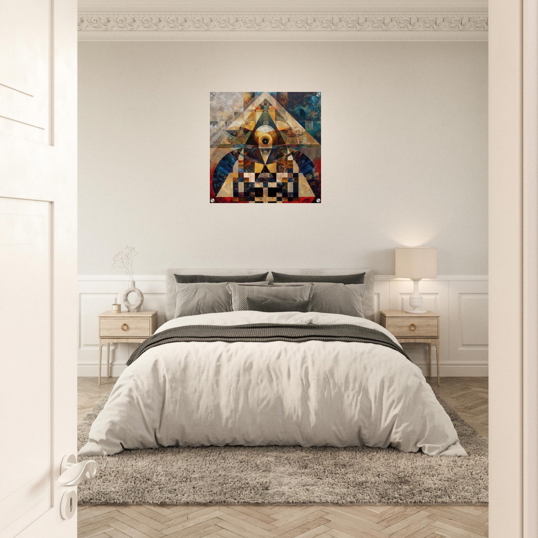 Acrylic Print Square - Free your mind abstract style 4 - Shop Ai Art WebShop - Digital Art online Store