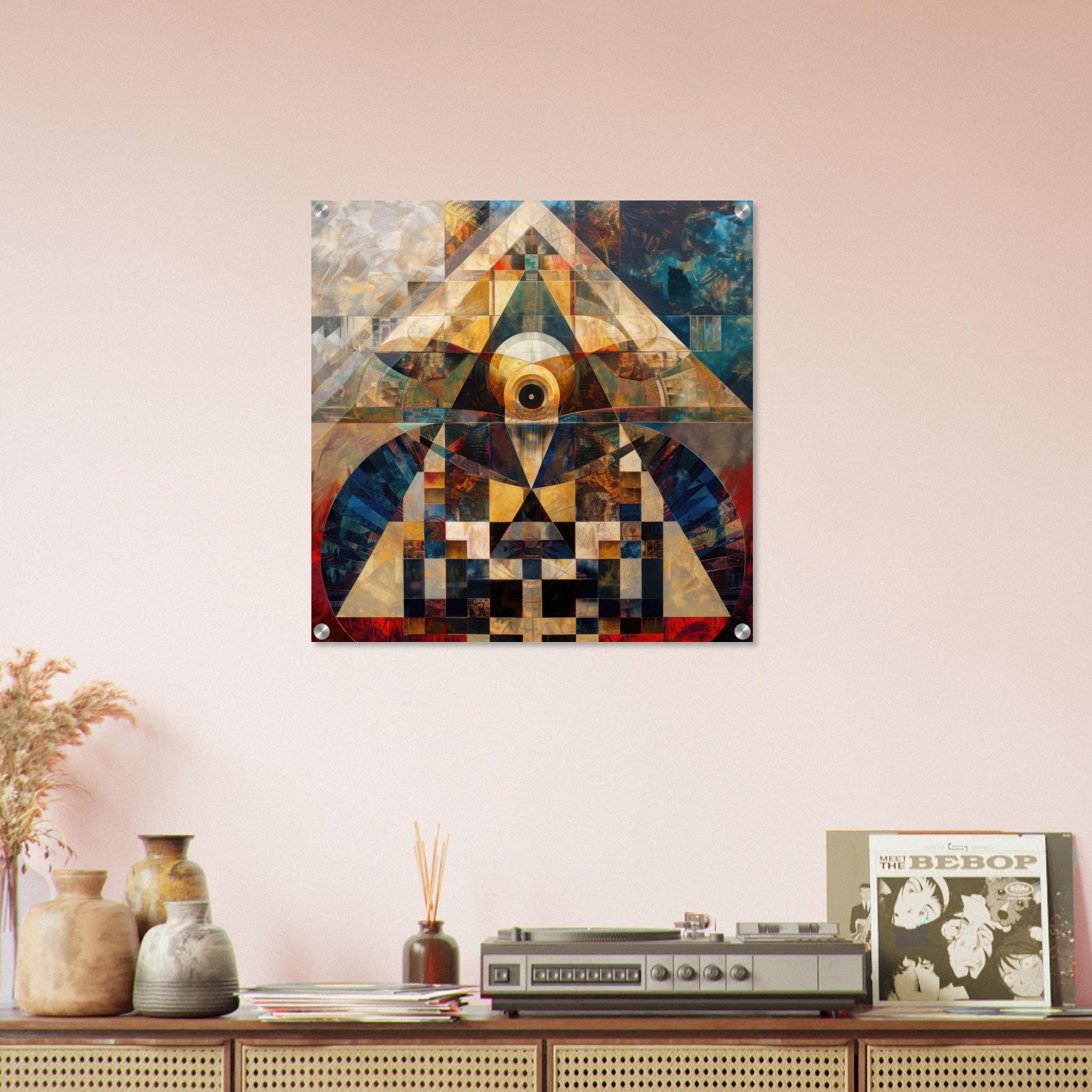 Acrylic Print Square - Free your mind abstract style 4 - Shop Ai Art WebShop - Digital Art online Store