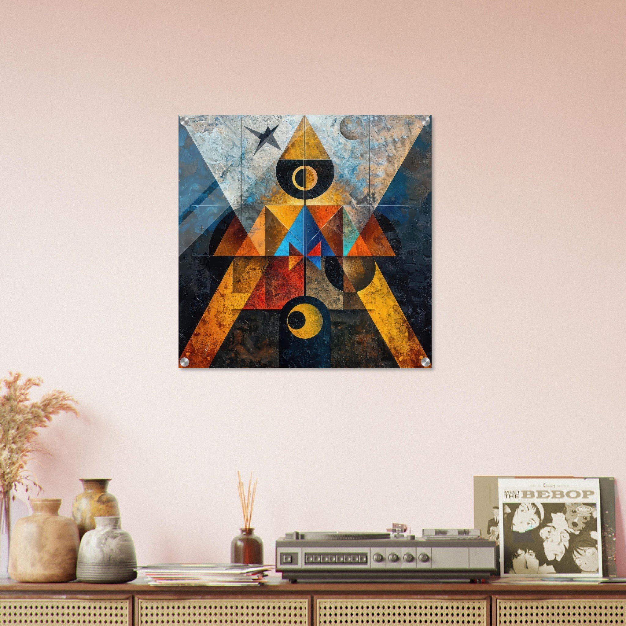 Acrylic Print Square - Free your mind abstract style - Shop Ai Art WebShop - Digital Art online Store