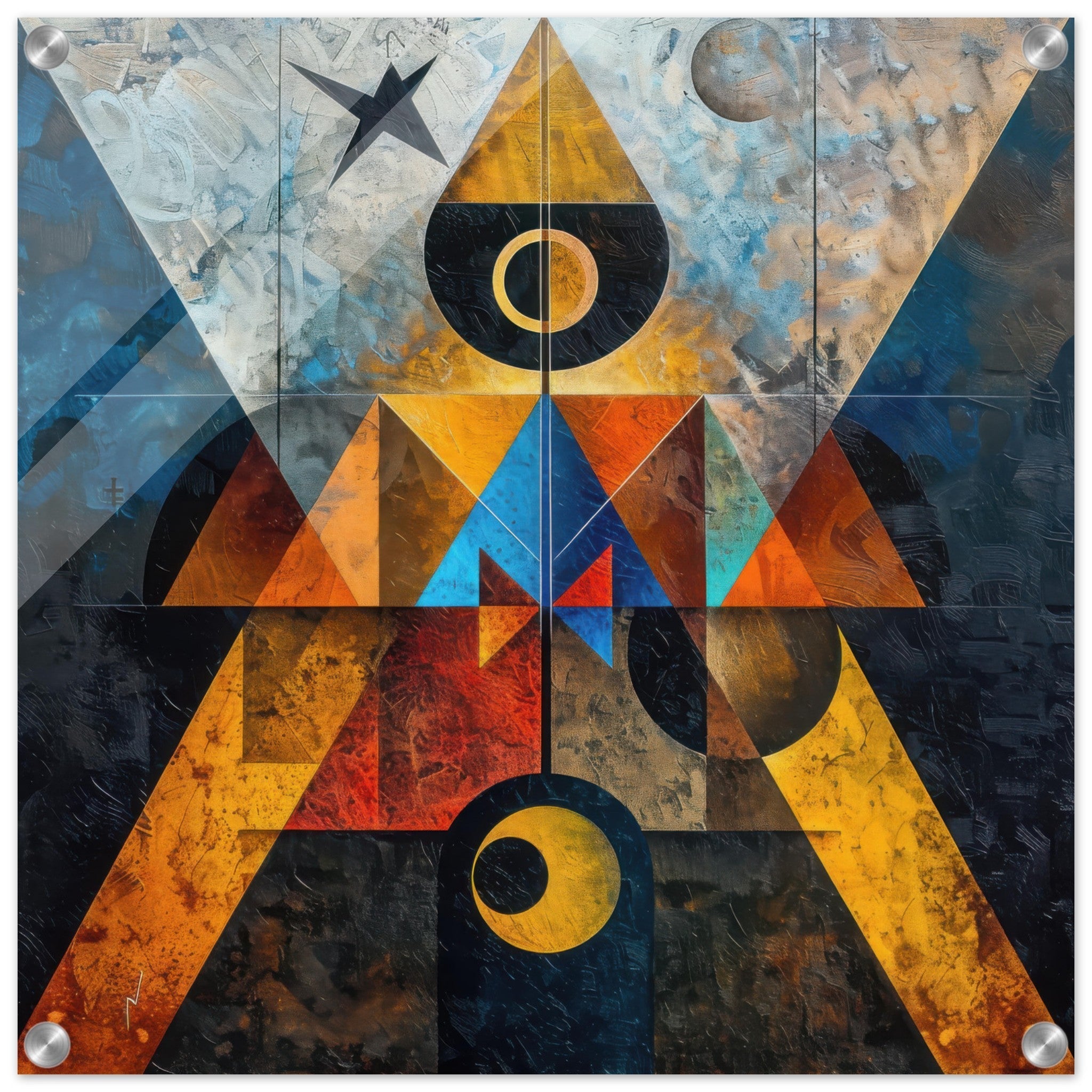 Acrylic Print Square - Free your mind abstract style - Shop Ai Art WebShop - Digital Art online Store