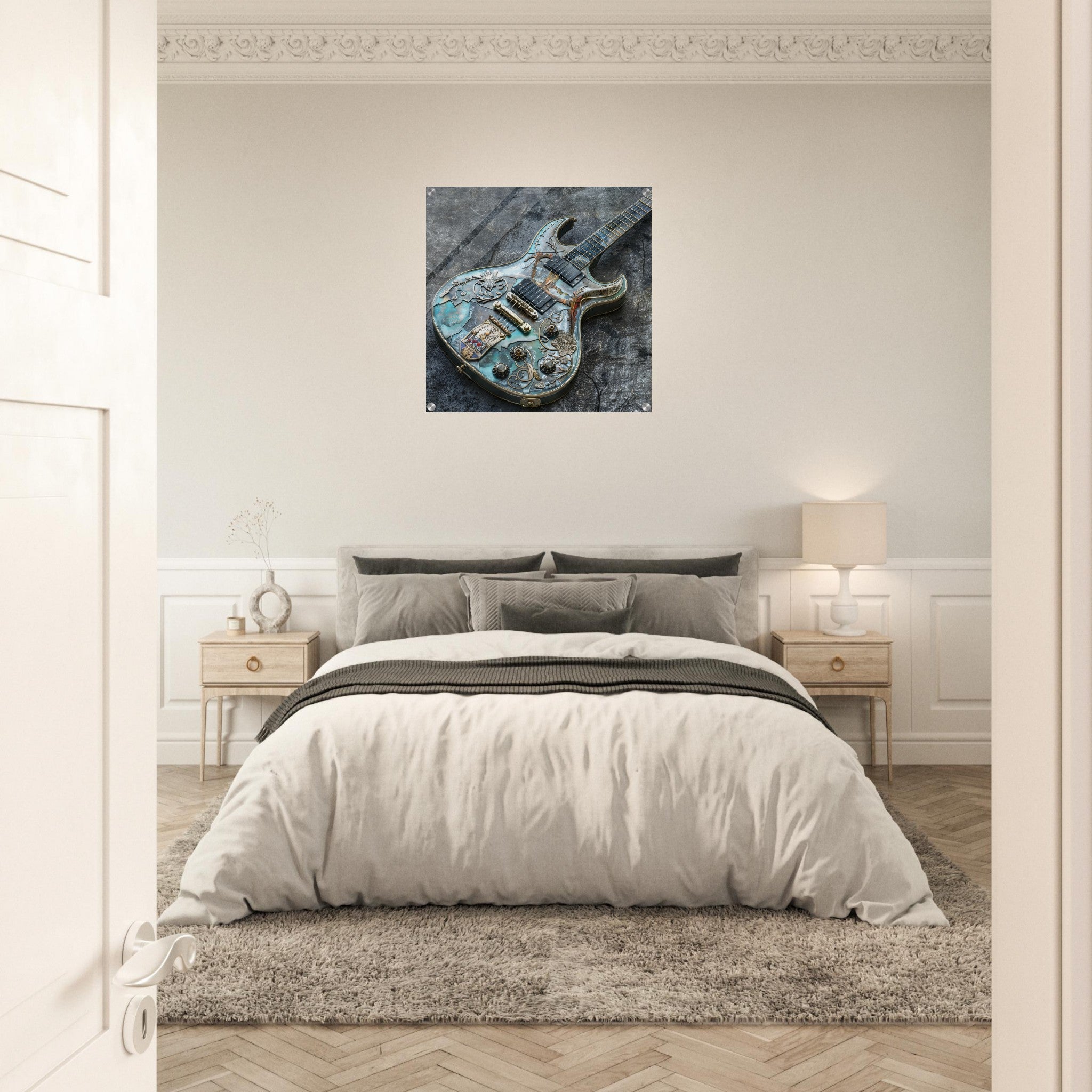 Acrylic Print Square - Guitar Art - Shop Ai Art WebShop - Digital Art online Store