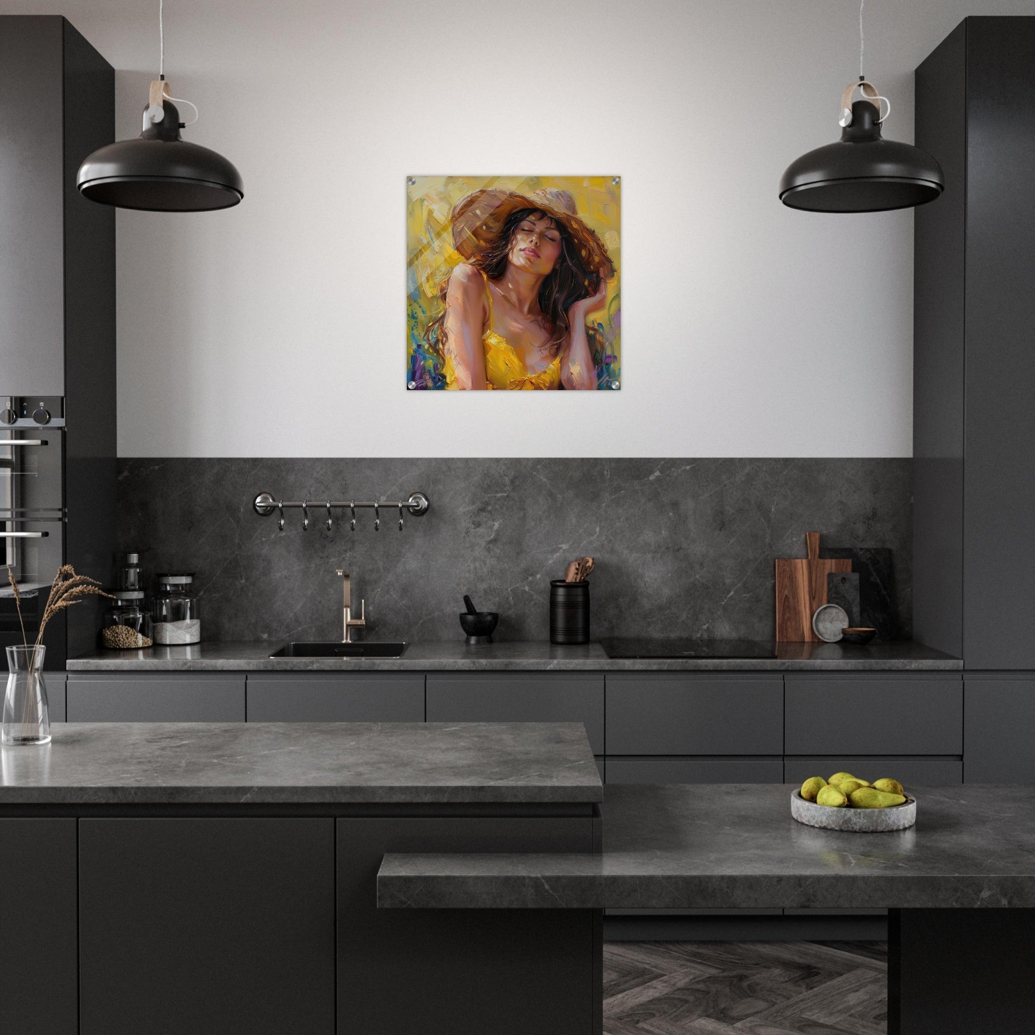 Acrylic Print Square - impressionism Hot Women - Shop Ai Art WebShop - Digital Art online Store