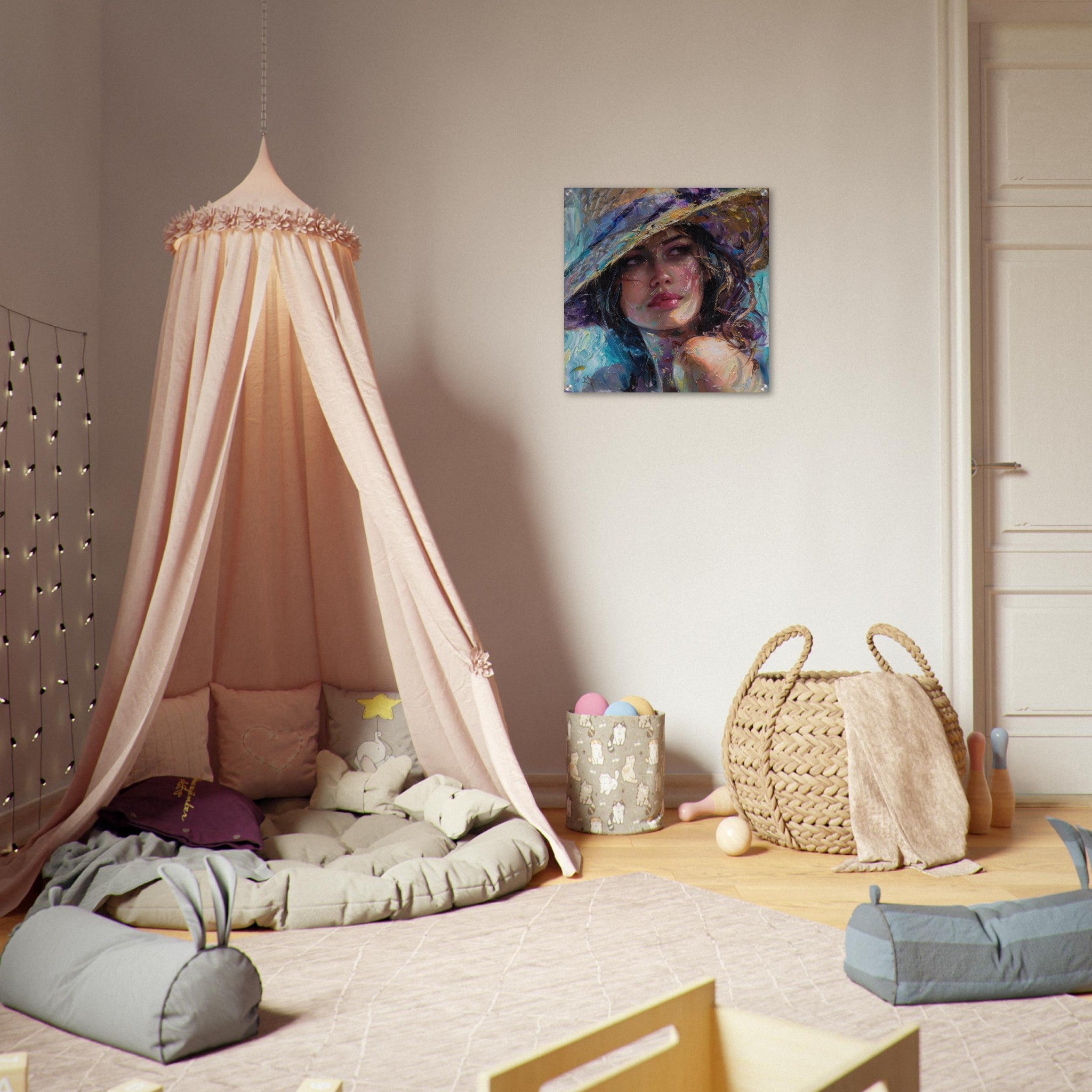 Acrylic Print Square - impressionism Hot Women 3 - Shop Ai Art WebShop - Digital Art online Store