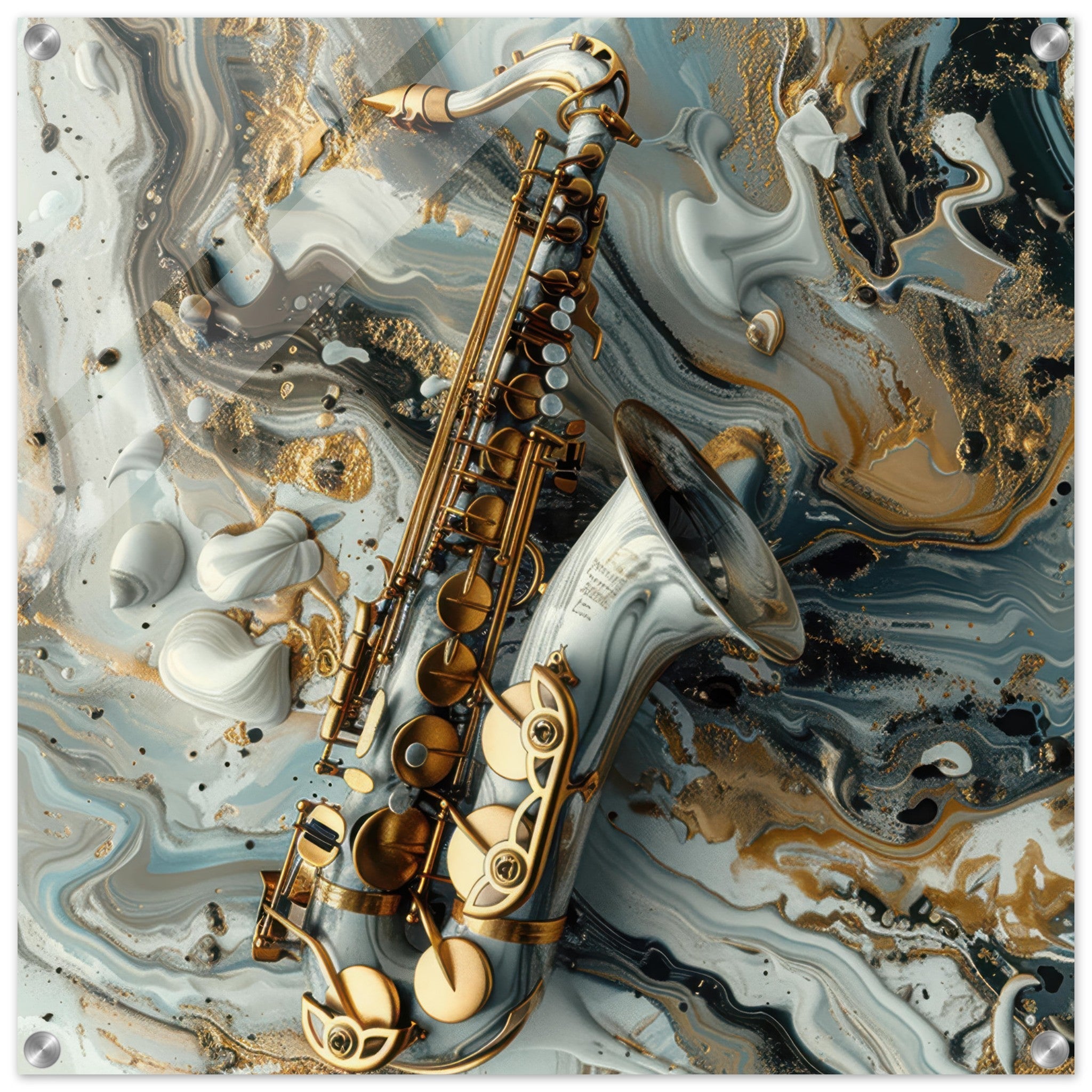 Acrylic Print Square - Music Art 2 - Shop Ai Art WebShop - Digital Art online Store
