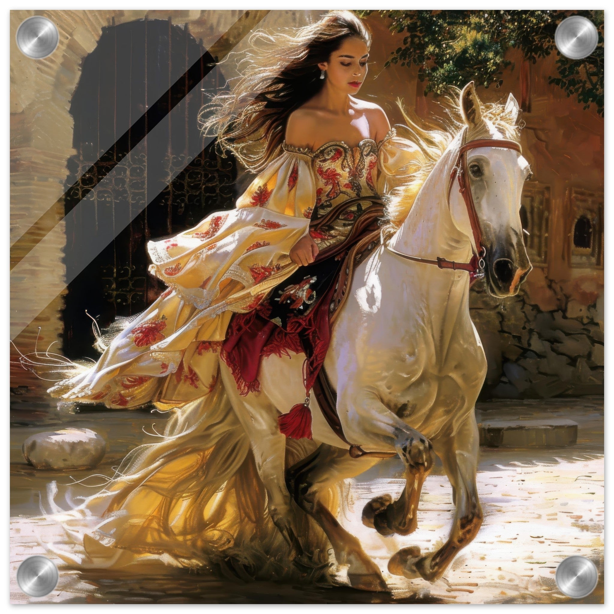 Acrylic Print Square - Romanticism art style culture of Spain 1 - Shop Ai Art WebShop - Digital Art online Store