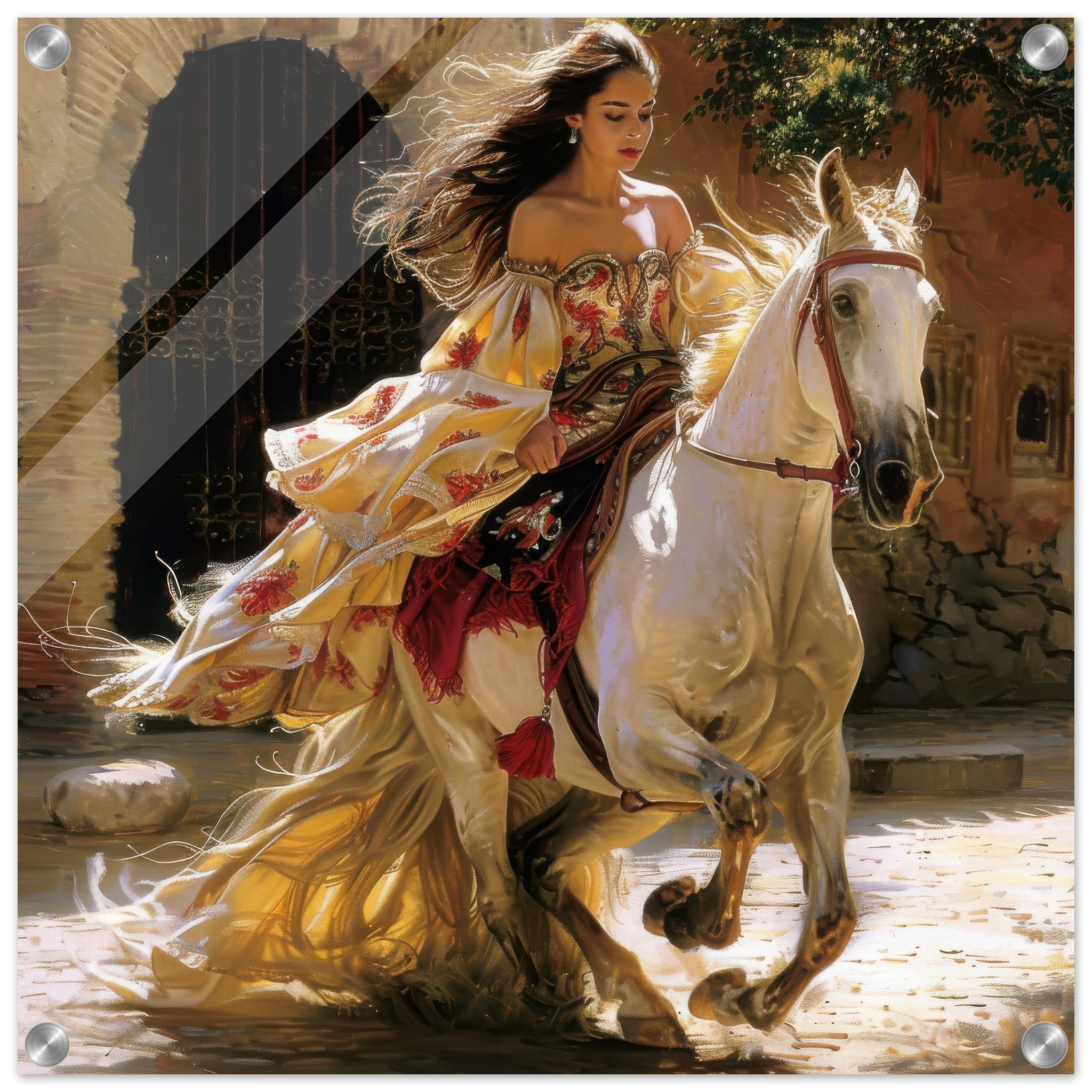 Acrylic Print Square - Romanticism art style culture of Spain 1 - Shop Ai Art WebShop - Digital Art online Store