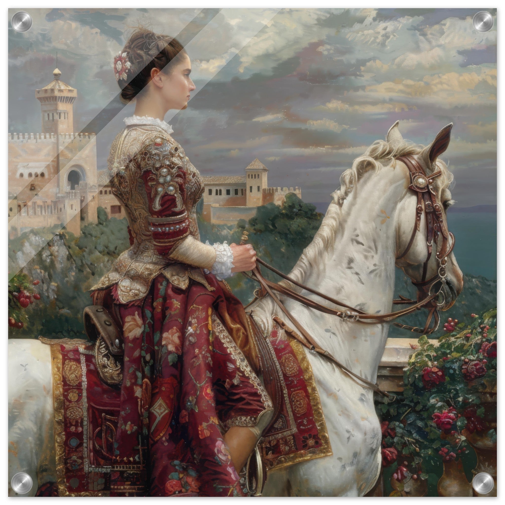 Acrylic Print Square - Romanticism art style culture of Spain 4 - Shop Ai Art WebShop - Digital Art online Store