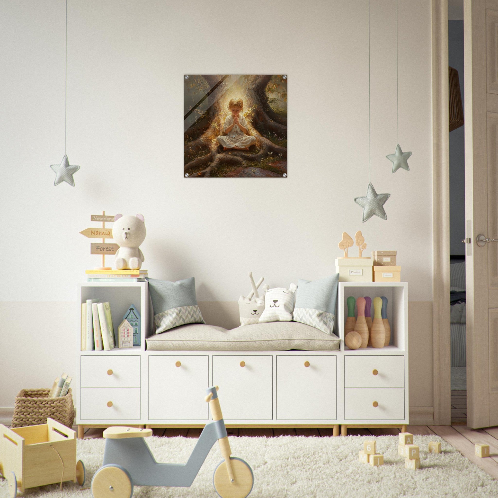 Acrylic Print Square - Spiritual Development in Childhood 4 - Shop Ai Art WebShop - Digital Art online Store