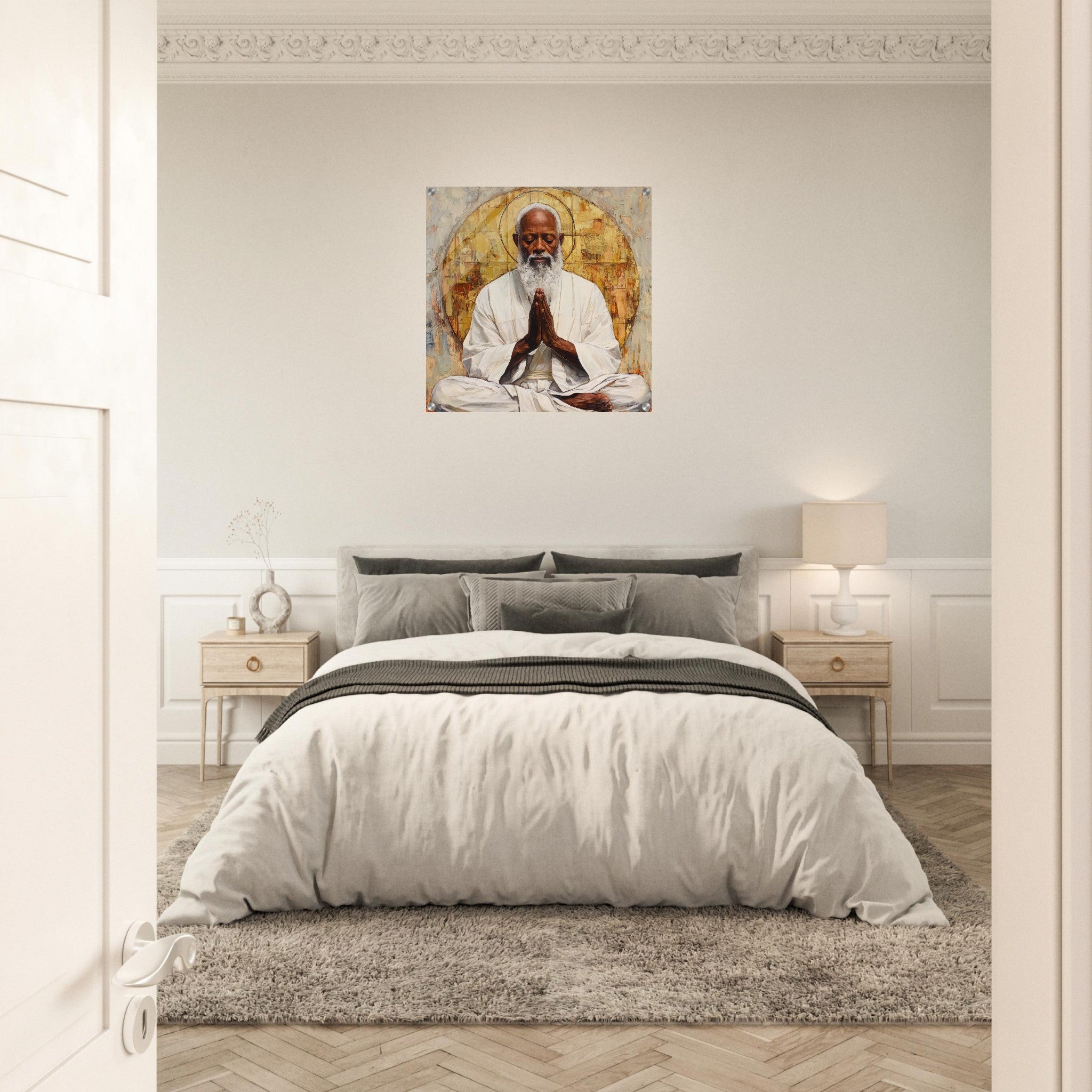 Acrylic Print Square - Spiritual Leader in Practicing Greatness - Shop Ai Art WebShop - Digital Art online Store