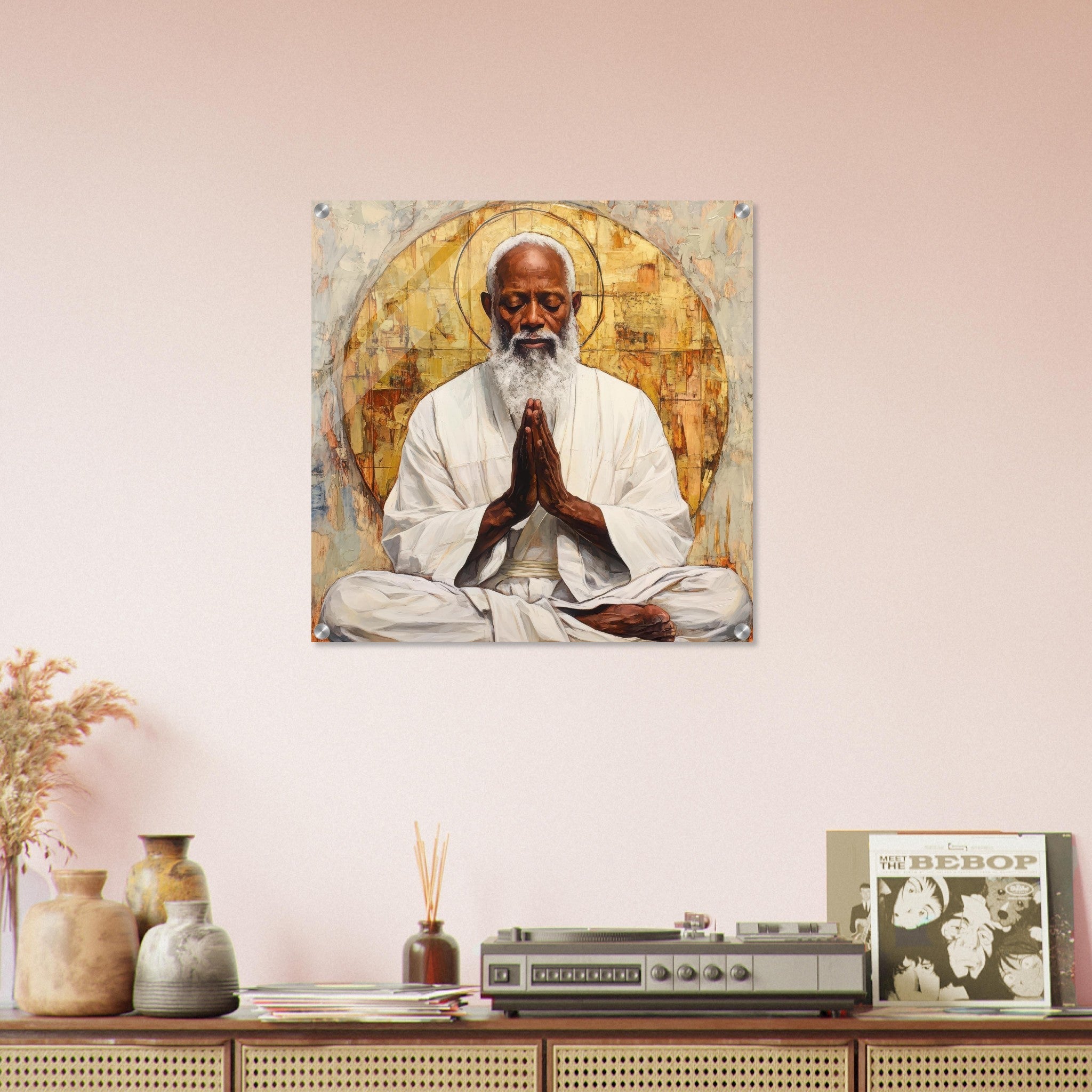 Acrylic Print Square - Spiritual Leader in Practicing Greatness - Shop Ai Art WebShop - Digital Art online Store