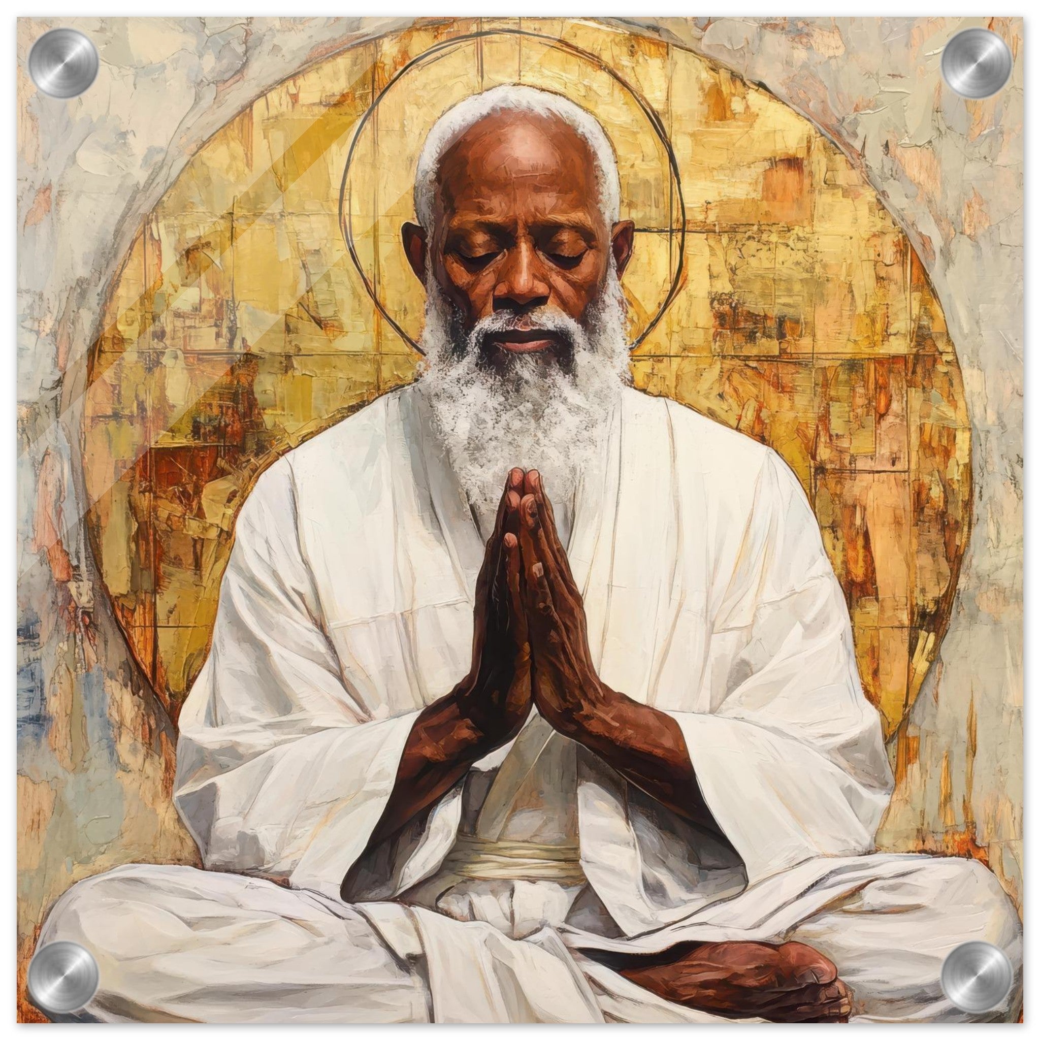 Acrylic Print Square - Spiritual Leader in Practicing Greatness - Shop Ai Art WebShop - Digital Art online Store