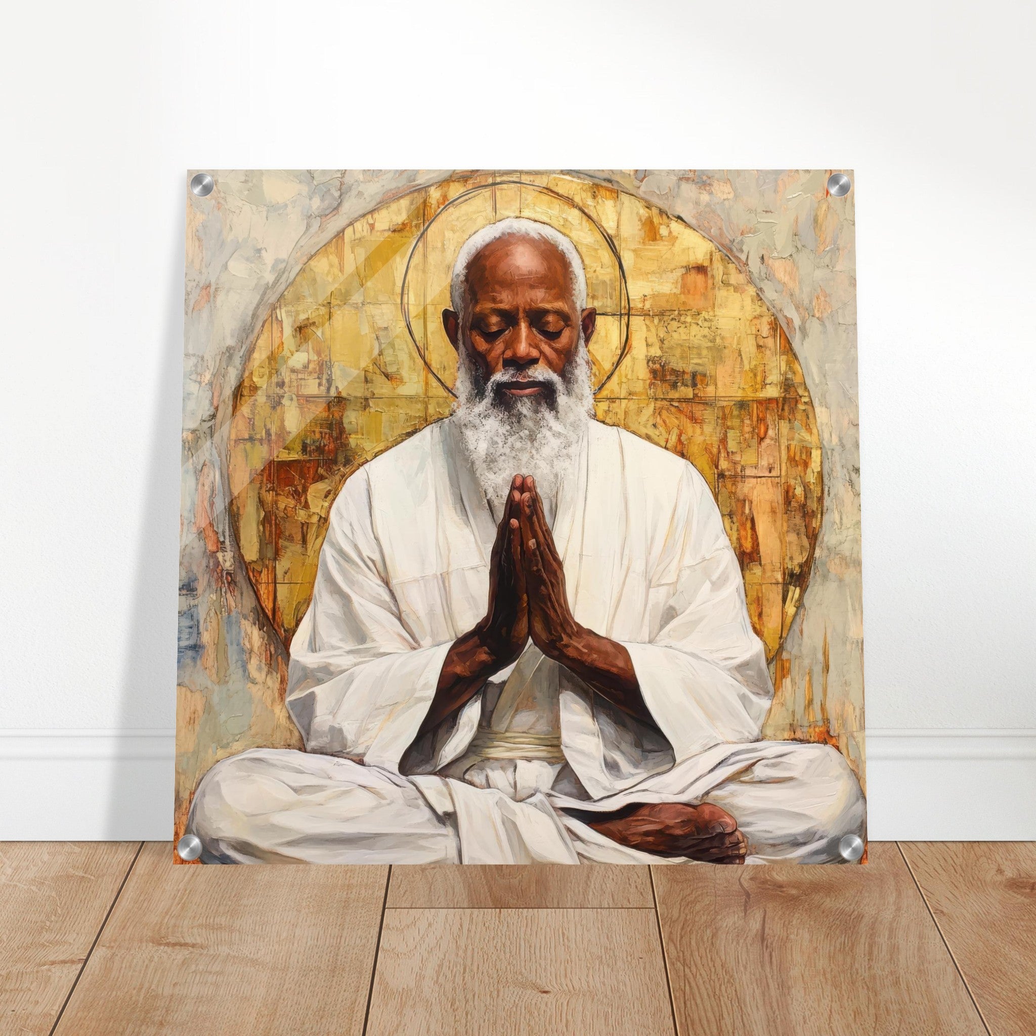Acrylic Print Square - Spiritual Leader in Practicing Greatness - Shop Ai Art WebShop - Digital Art online Store