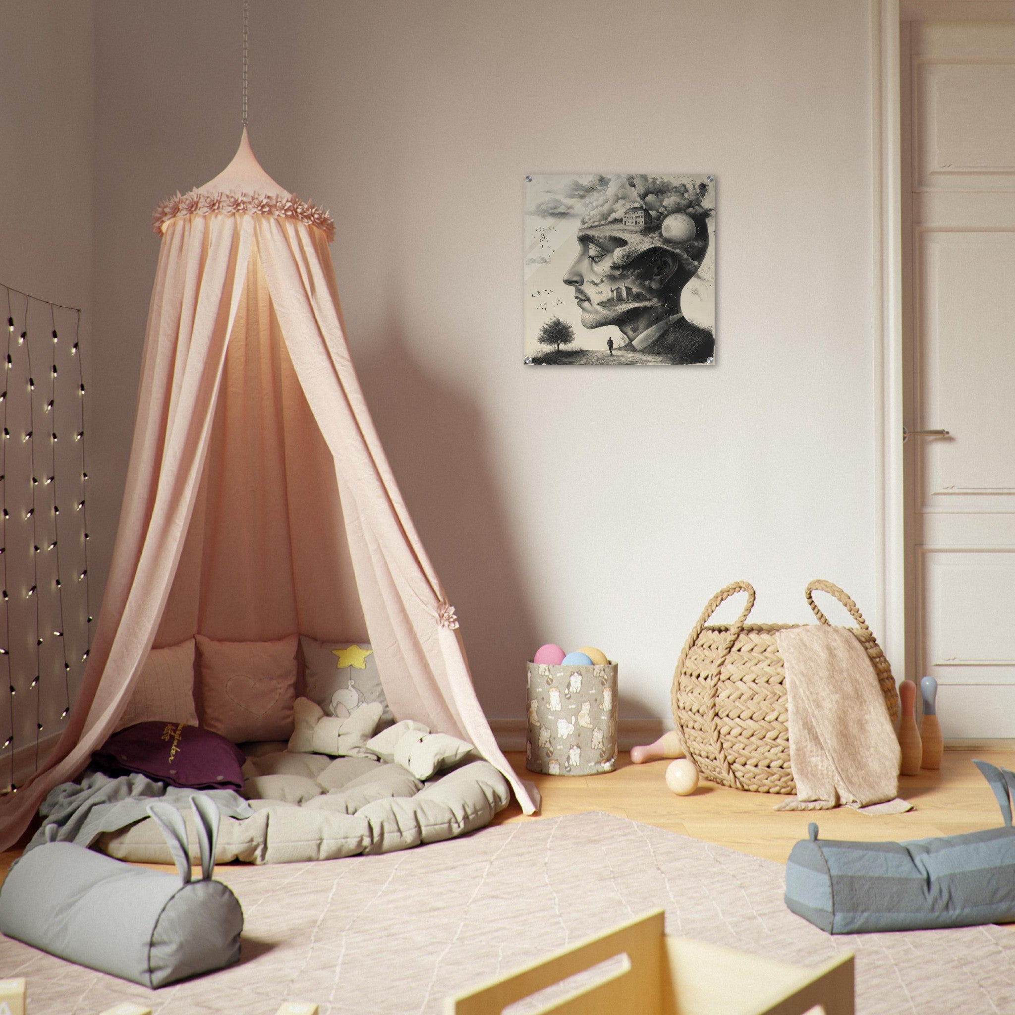 Acrylic Print Square - surrealistic art style 5 - Shop Ai Art WebShop - Digital Art online Store