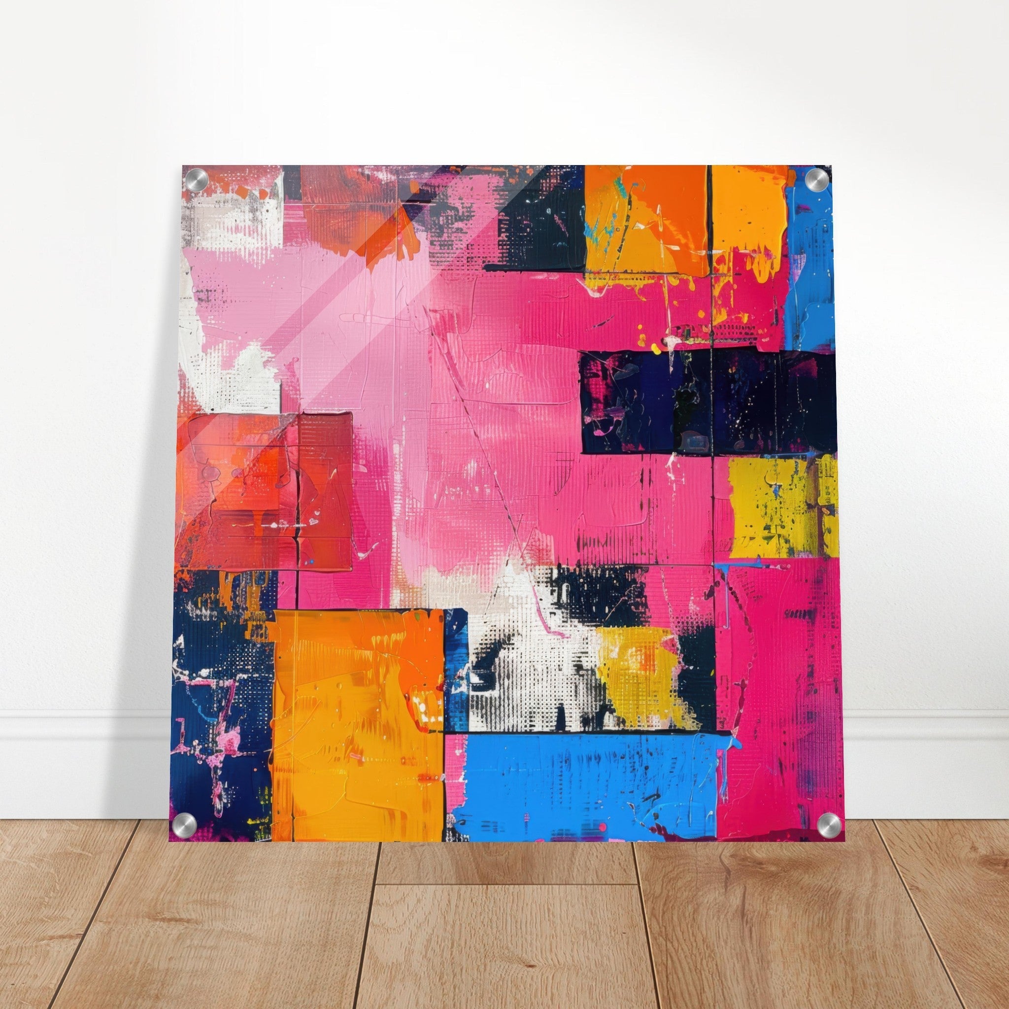 Acrylic Print Square - Swedish popart in abstract style 5 - Shop Ai Art WebShop - Digital Art online Store