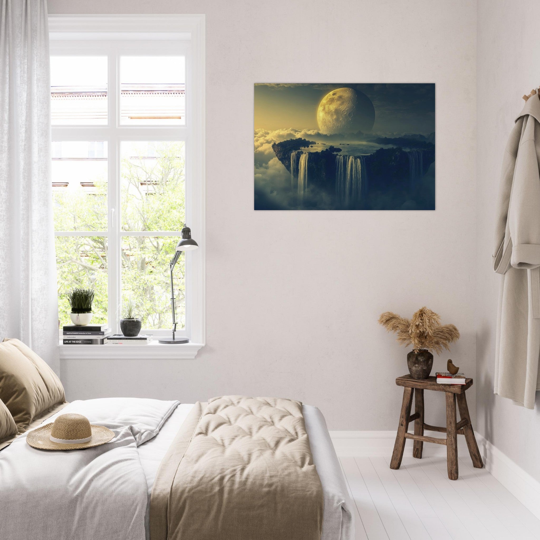 Aluminum Print Landscape - A vast dreamscape with levitating islands a mass 2 - Ai Art Force