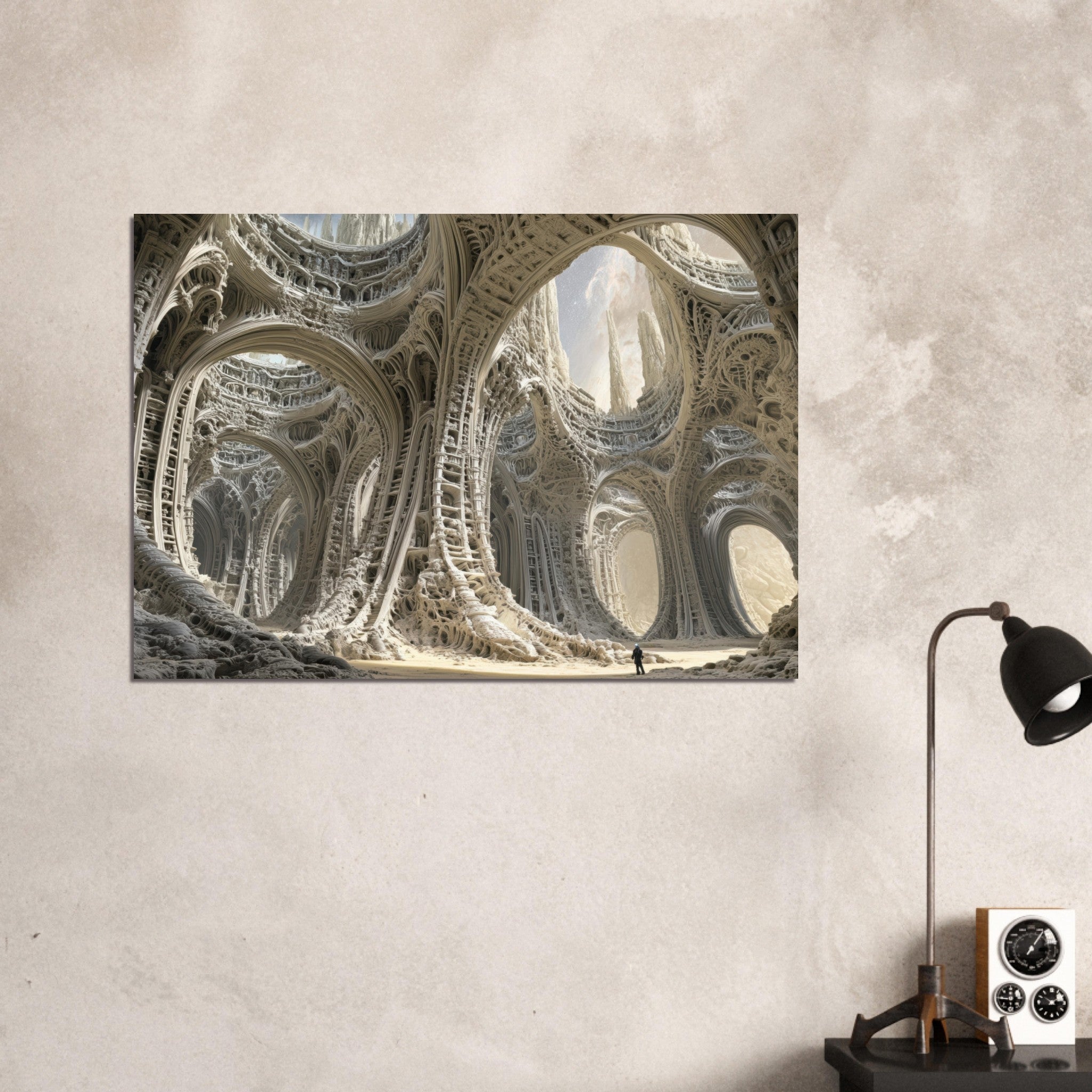 Aluminum Print Landscape - Alien Ruins on the Edge of the Galaxy Ancient - Shop Ai Art WebShop - Digital Art online Store