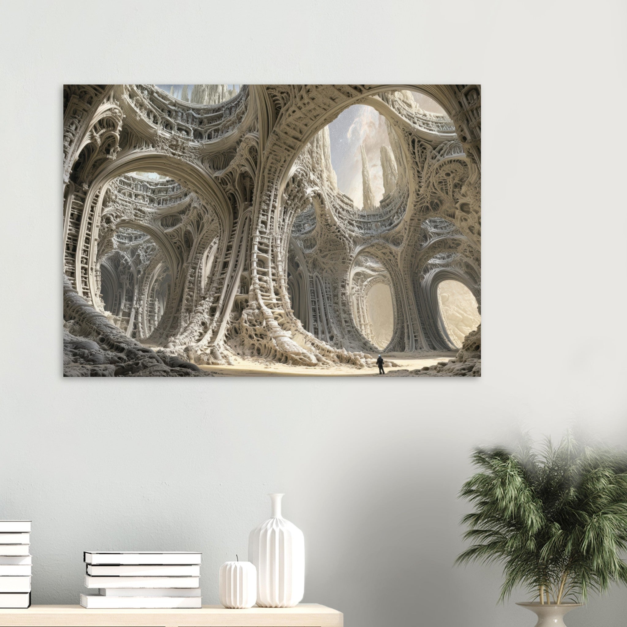 Aluminum Print Landscape - Alien Ruins on the Edge of the Galaxy Ancient - Shop Ai Art WebShop - Digital Art online Store