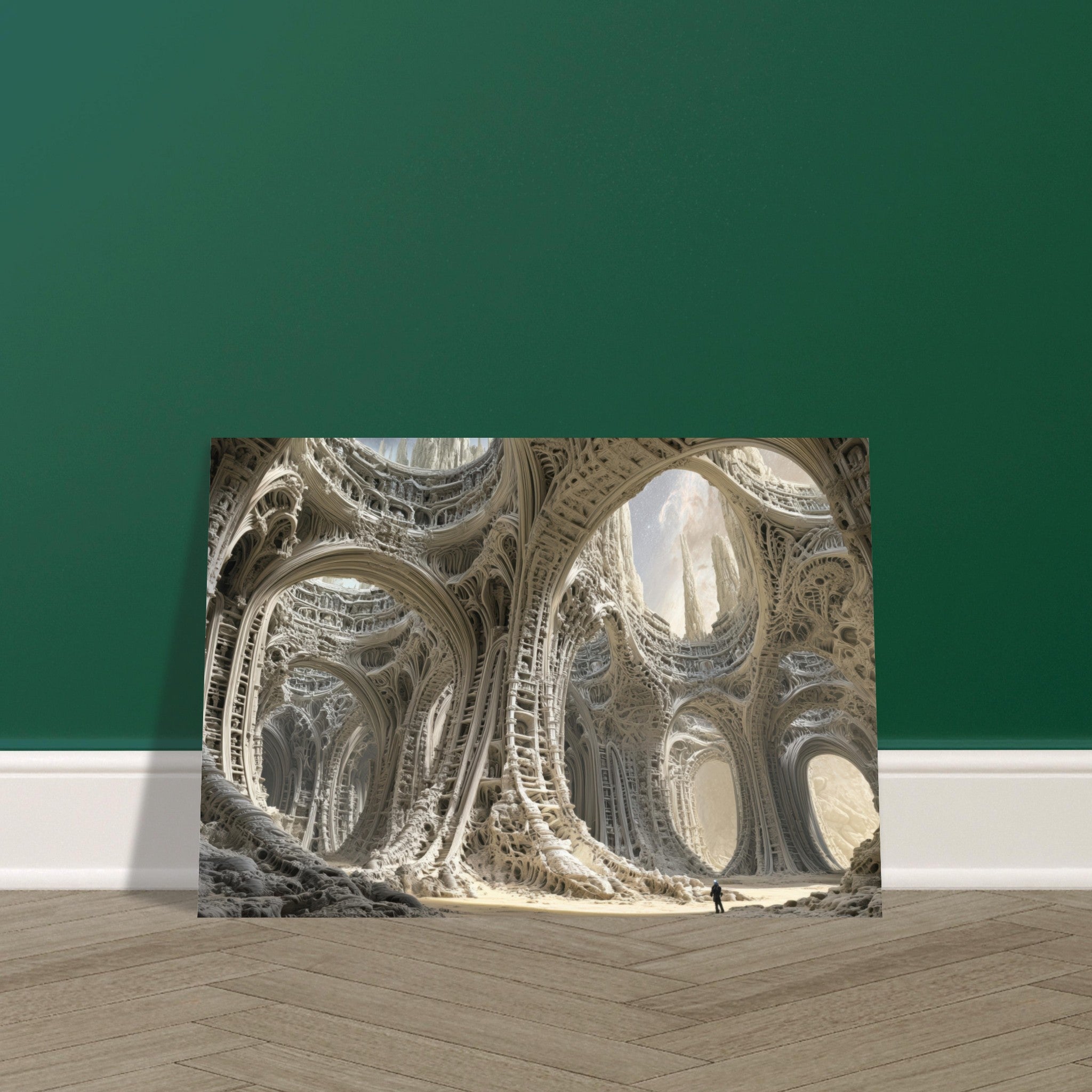 Aluminum Print Landscape - Alien Ruins on the Edge of the Galaxy Ancient - Shop Ai Art WebShop - Digital Art online Store