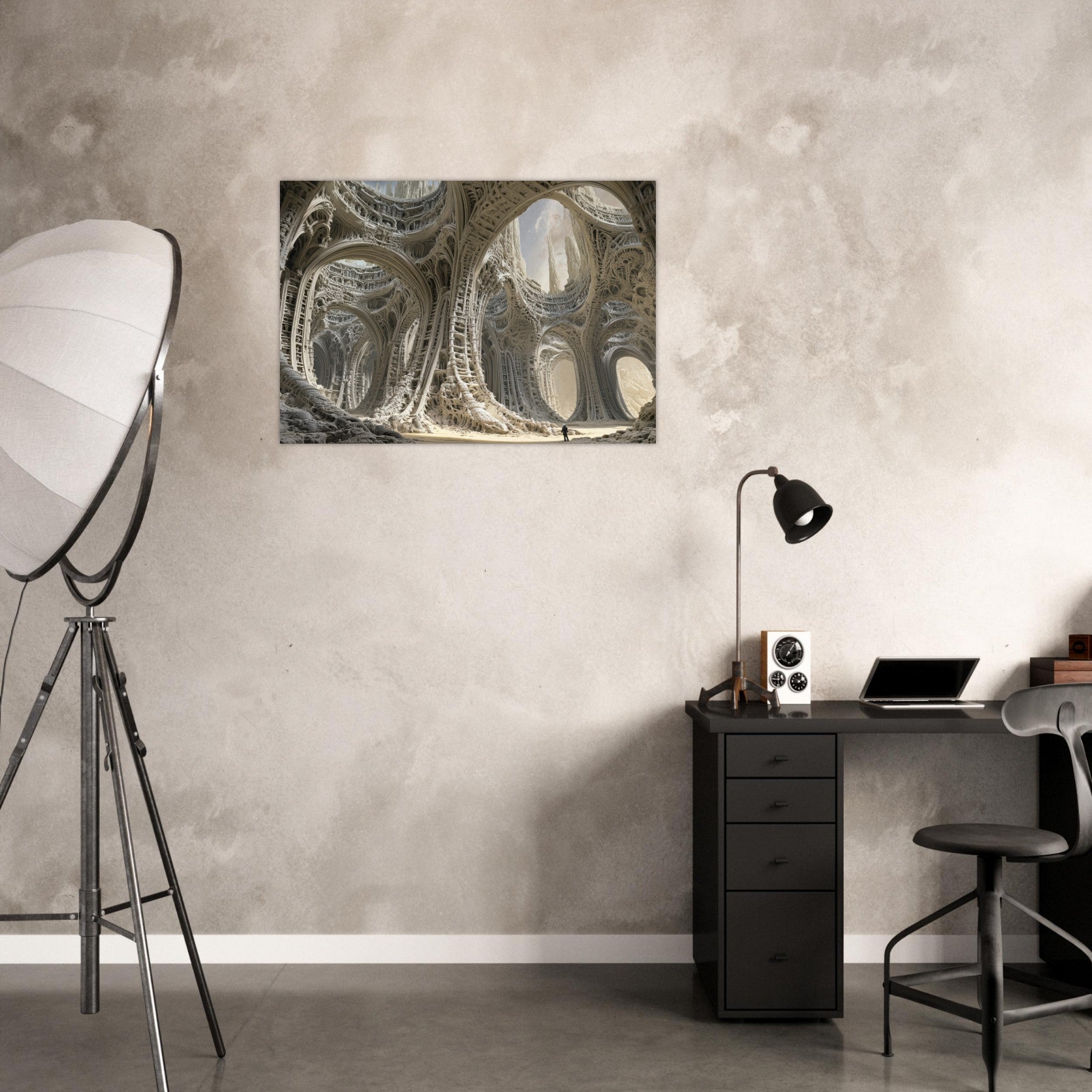 Aluminum Print Landscape - Alien Ruins on the Edge of the Galaxy Ancient - Shop Ai Art WebShop - Digital Art online Store