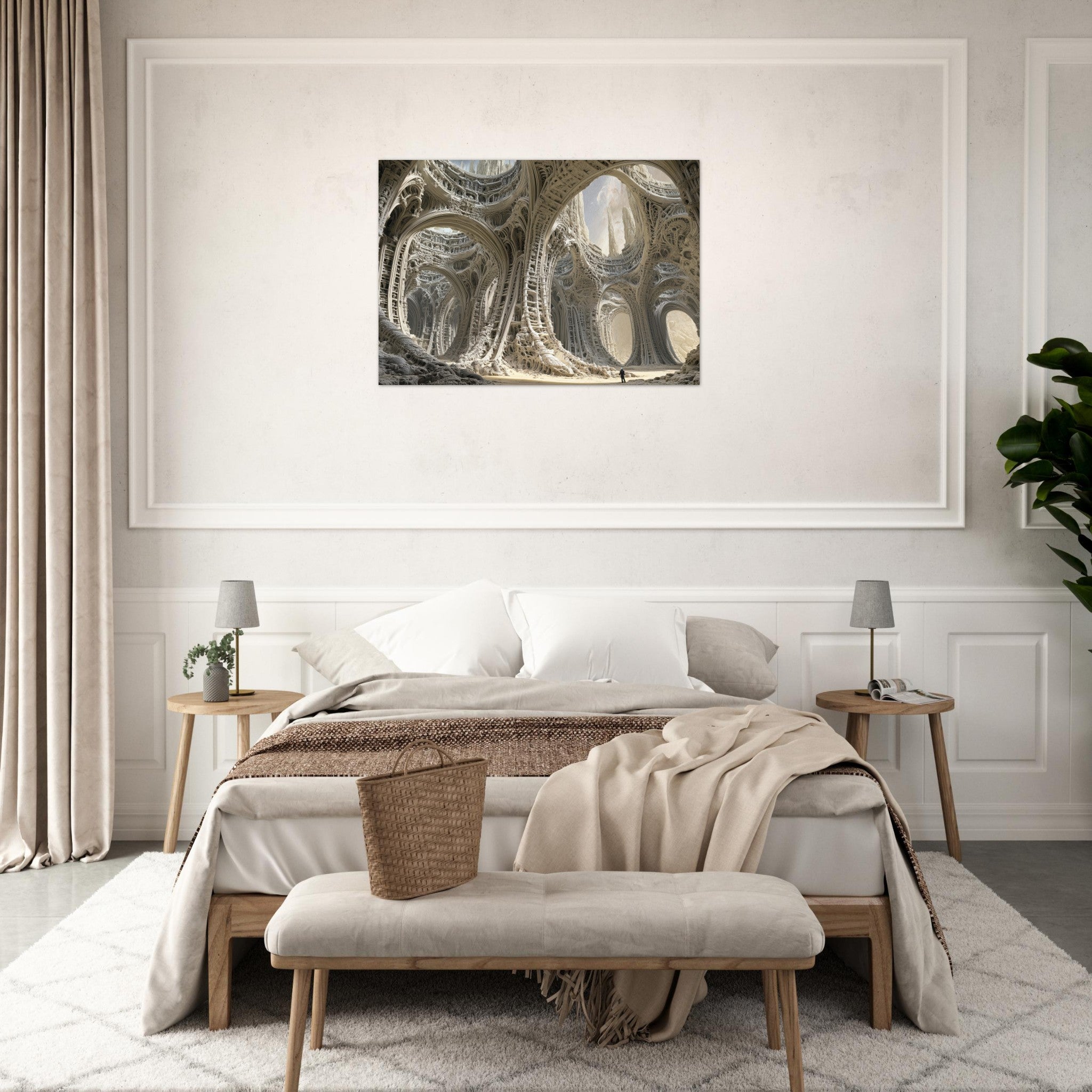 Aluminum Print Landscape - Alien Ruins on the Edge of the Galaxy Ancient - Shop Ai Art WebShop - Digital Art online Store