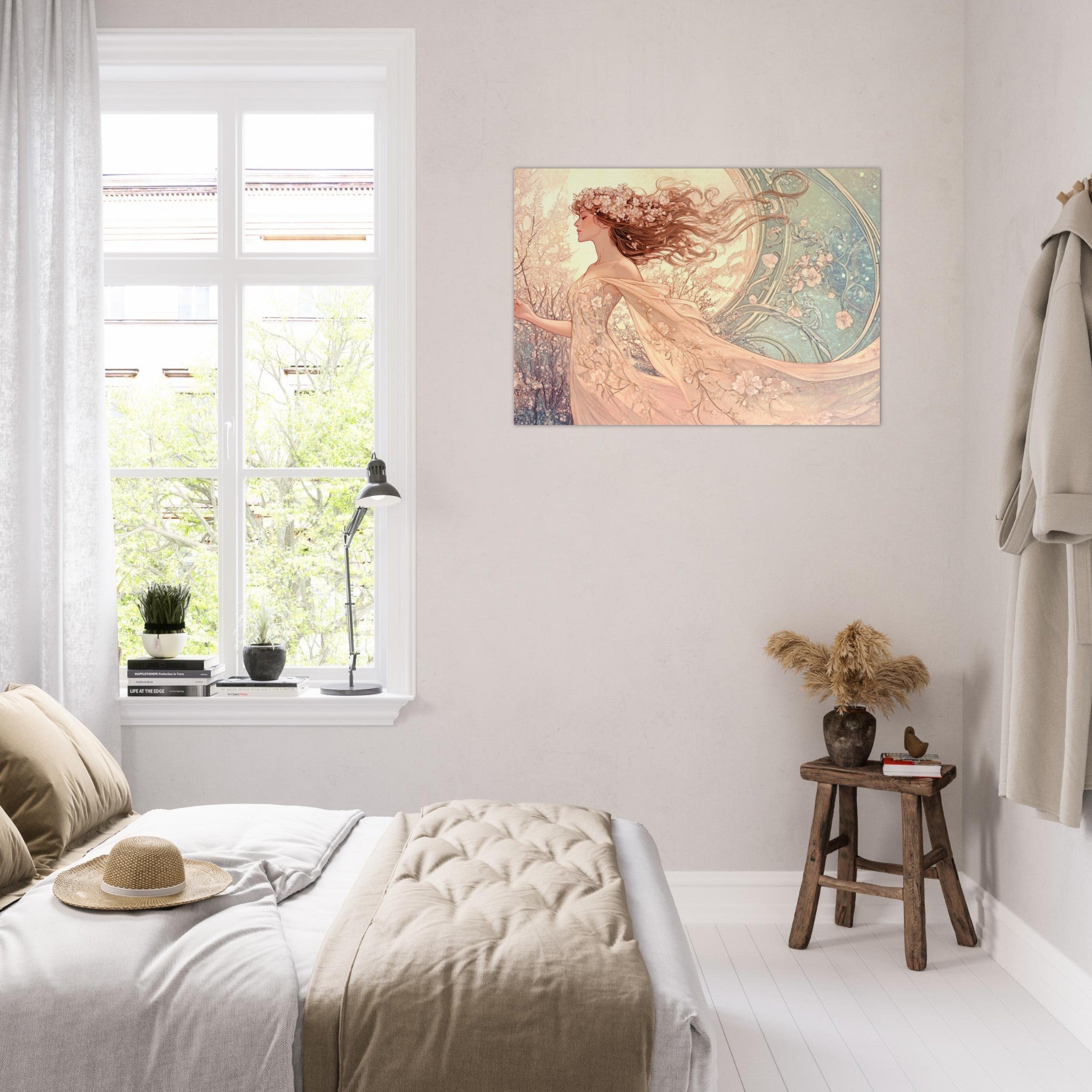 Aluminum Print Landscape - Art Nouveau Enchanted Garden An Art Nouveau inst 6 - Shop Ai Art WebShop - Digital Art online Store