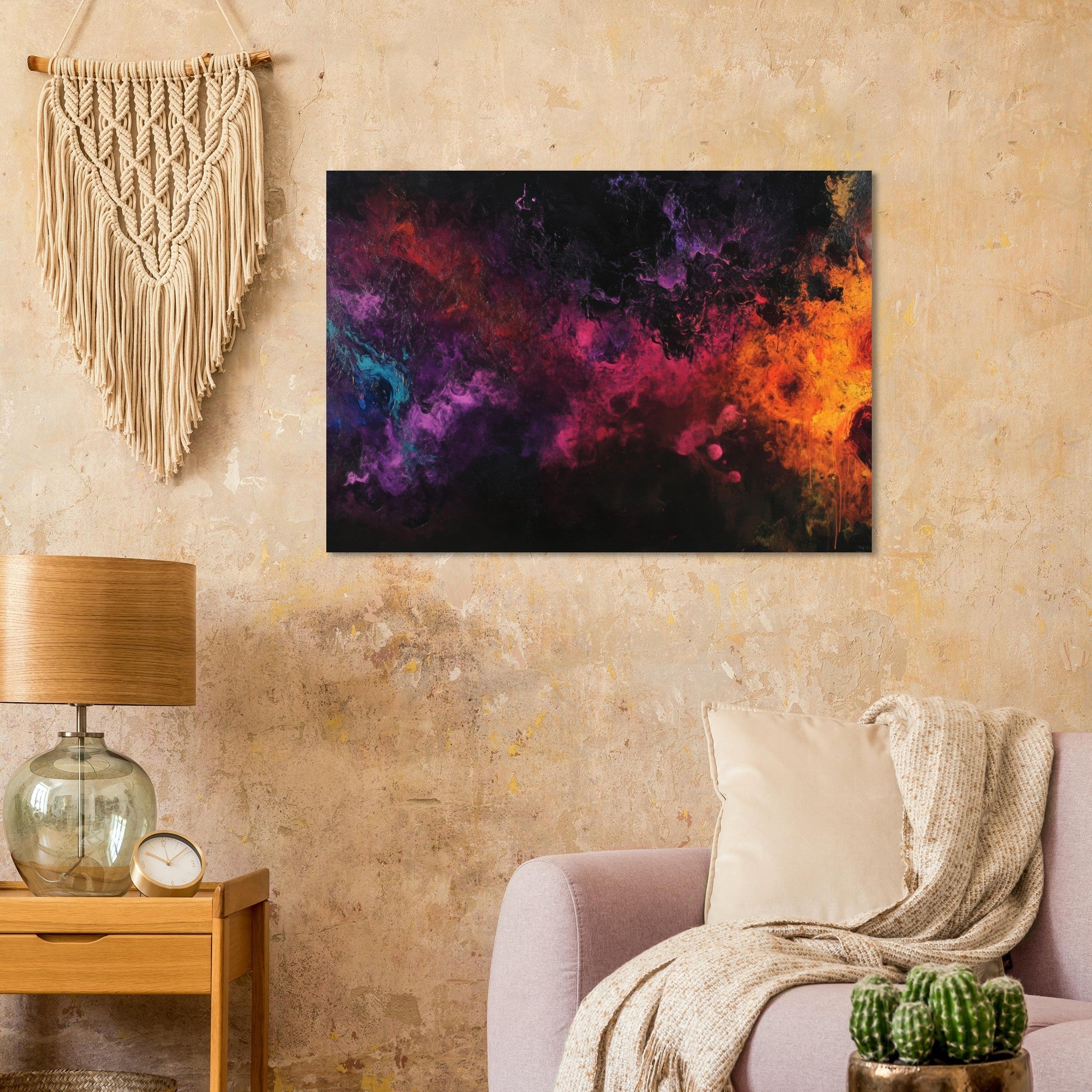 Aluminum Print Landscape - Chromatic Abyss A dark infinite void punctured 2 - Shop Ai Art WebShop - Digital Art online Store