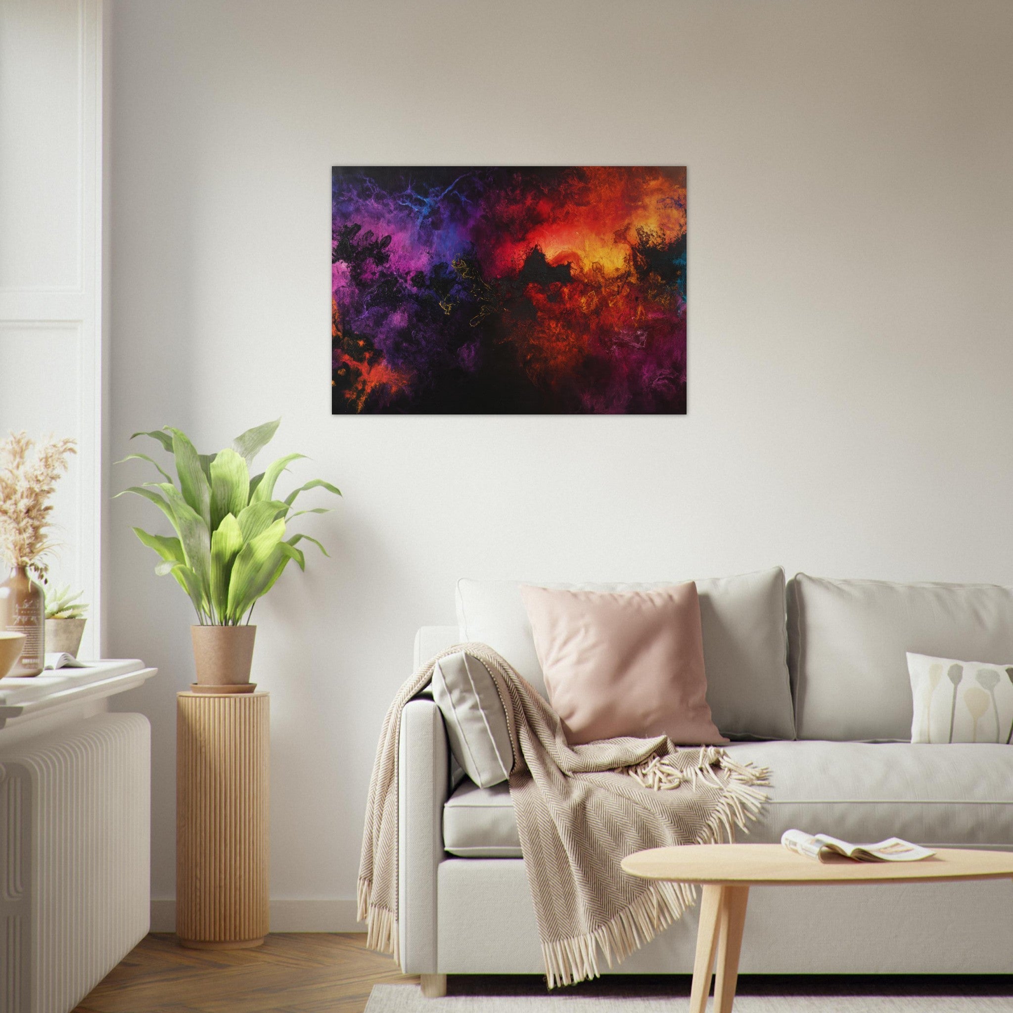 Aluminum Print Landscape - Chromatic Abyss A dark infinite void punctured 3 - Shop Ai Art WebShop - Digital Art online Store