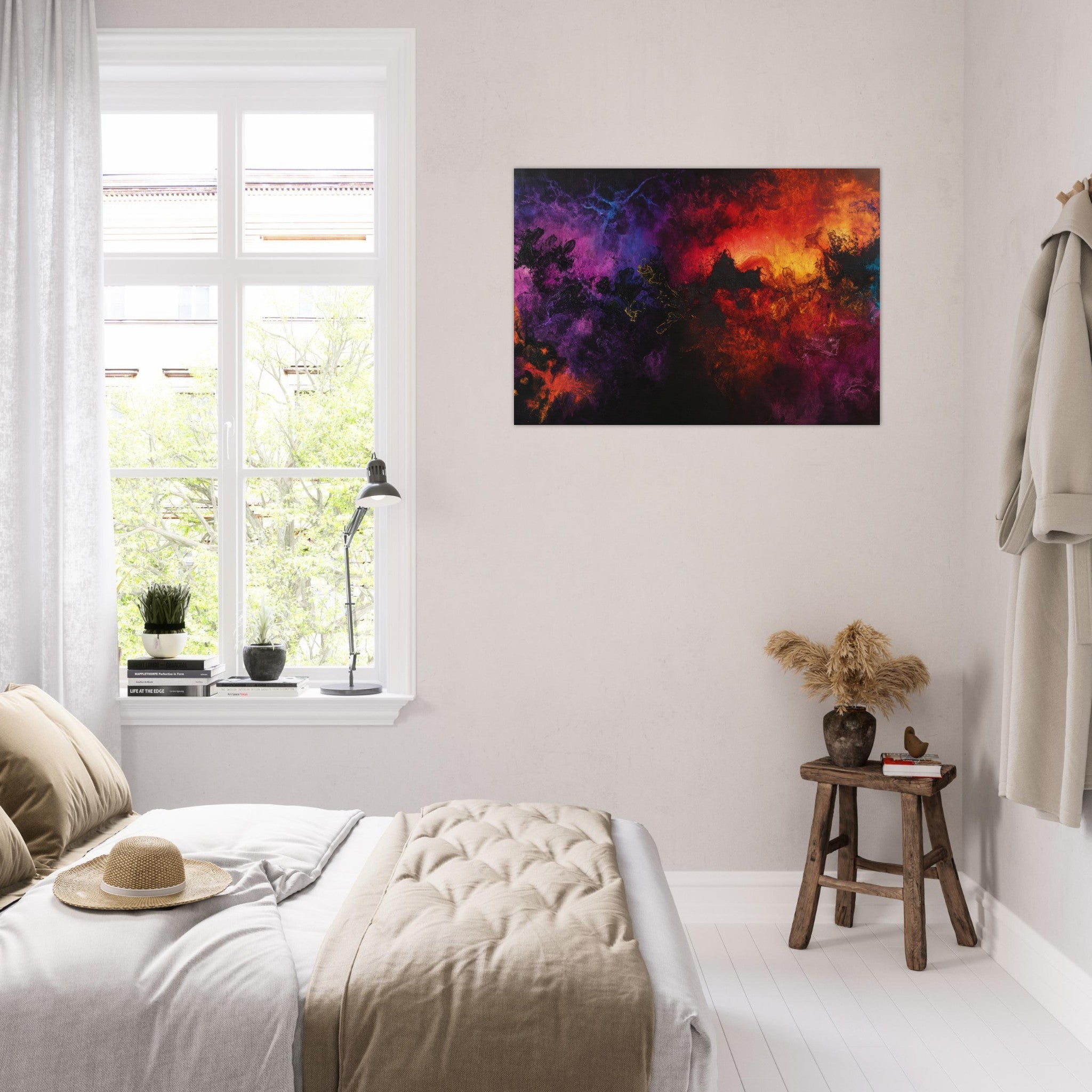 Aluminum Print Landscape - Chromatic Abyss A dark infinite void punctured 3 - Shop Ai Art WebShop - Digital Art online Store