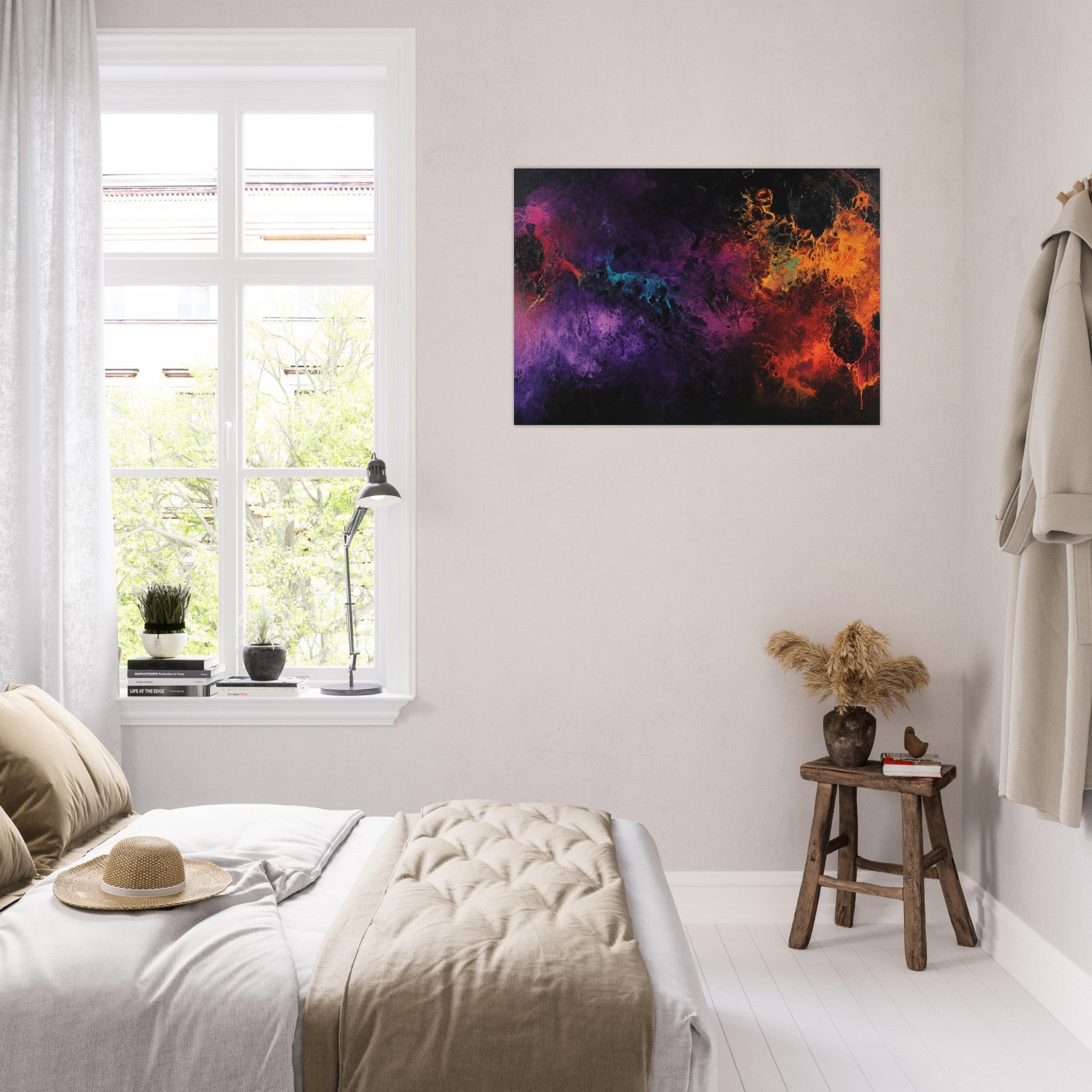Aluminum Print Landscape - Chromatic Abyss A dark infinite void punctured 4 - Shop Ai Art WebShop - Digital Art online Store