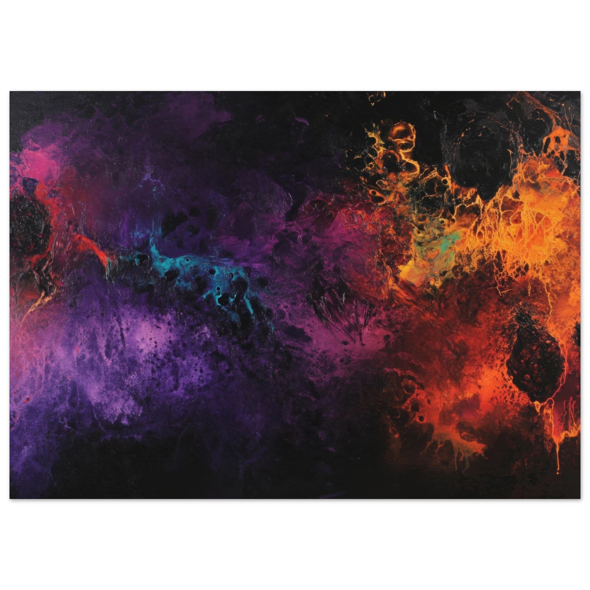Aluminum Print Landscape - Chromatic Abyss A dark infinite void punctured 4 - Shop Ai Art WebShop - Digital Art online Store