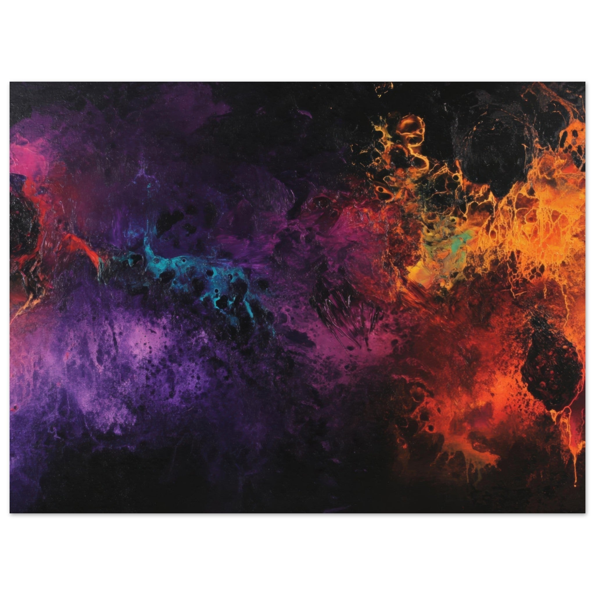 Aluminum Print Landscape - Chromatic Abyss A dark infinite void punctured 4 - Shop Ai Art WebShop - Digital Art online Store