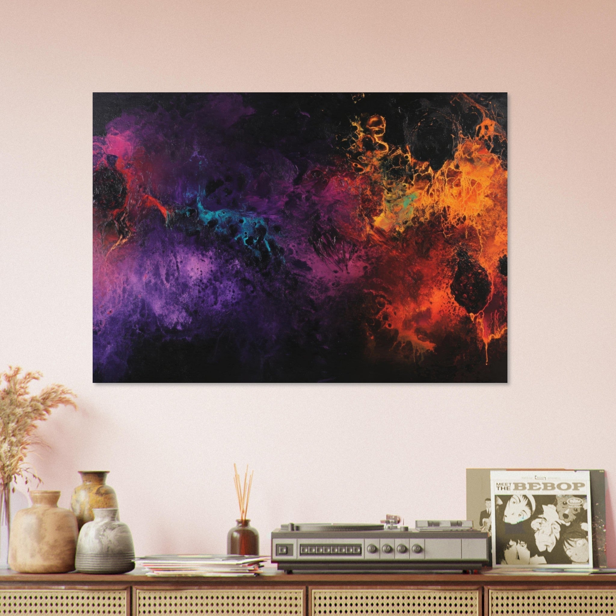Aluminum Print Landscape - Chromatic Abyss A dark infinite void punctured 4 - Shop Ai Art WebShop - Digital Art online Store