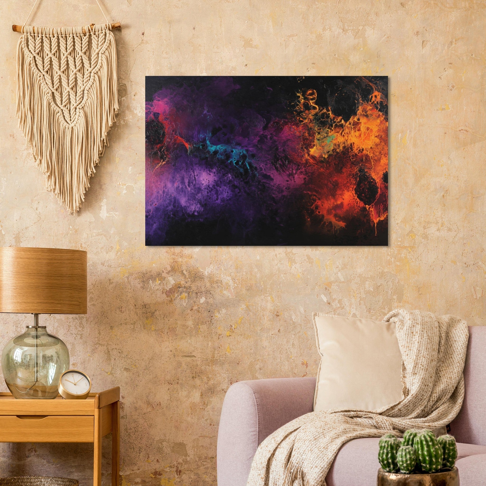 Aluminum Print Landscape - Chromatic Abyss A dark infinite void punctured 4 - Shop Ai Art WebShop - Digital Art online Store