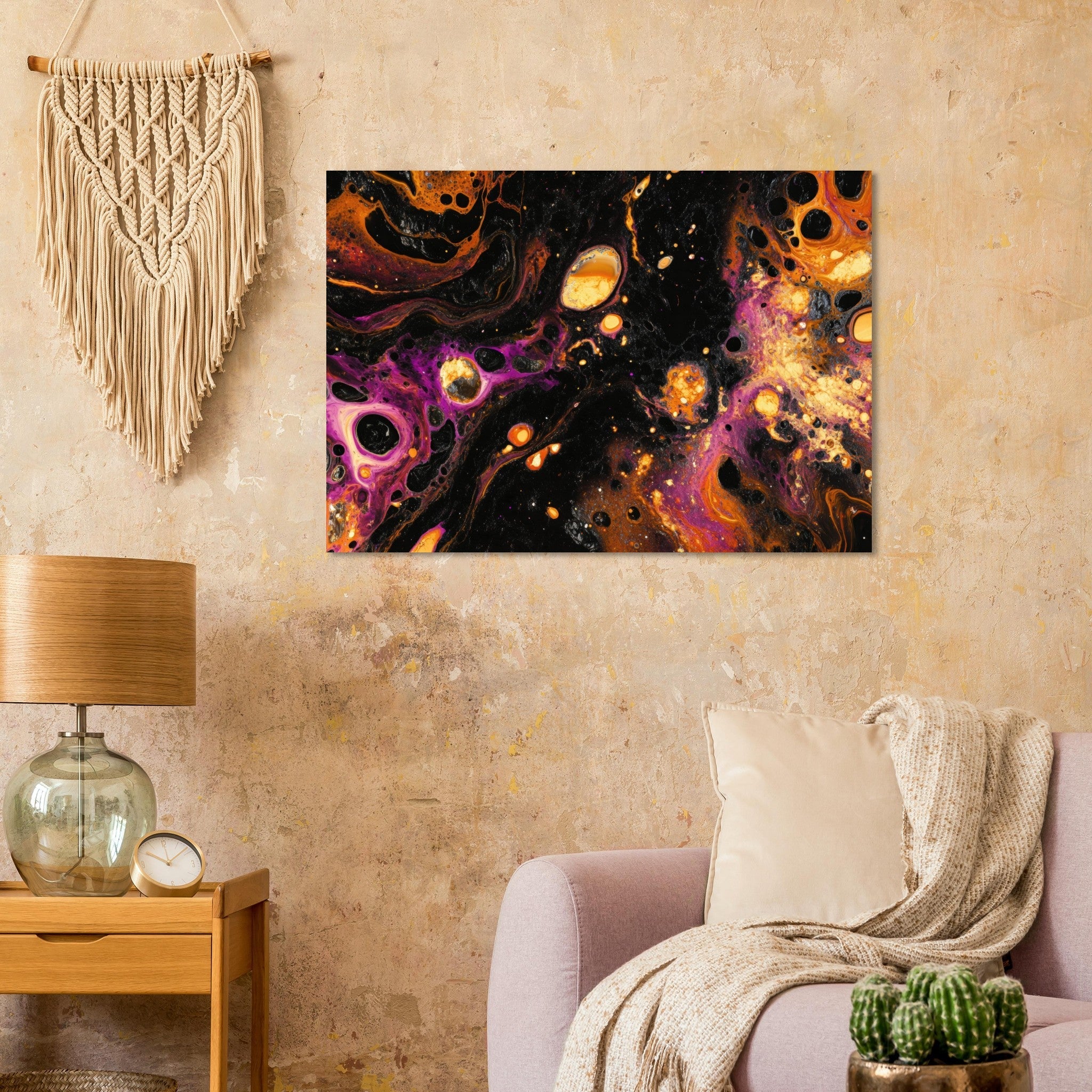 Aluminum Print Landscape - Chromatic Abyss A dark infinite void punctured 7 - Shop Ai Art WebShop - Digital Art online Store