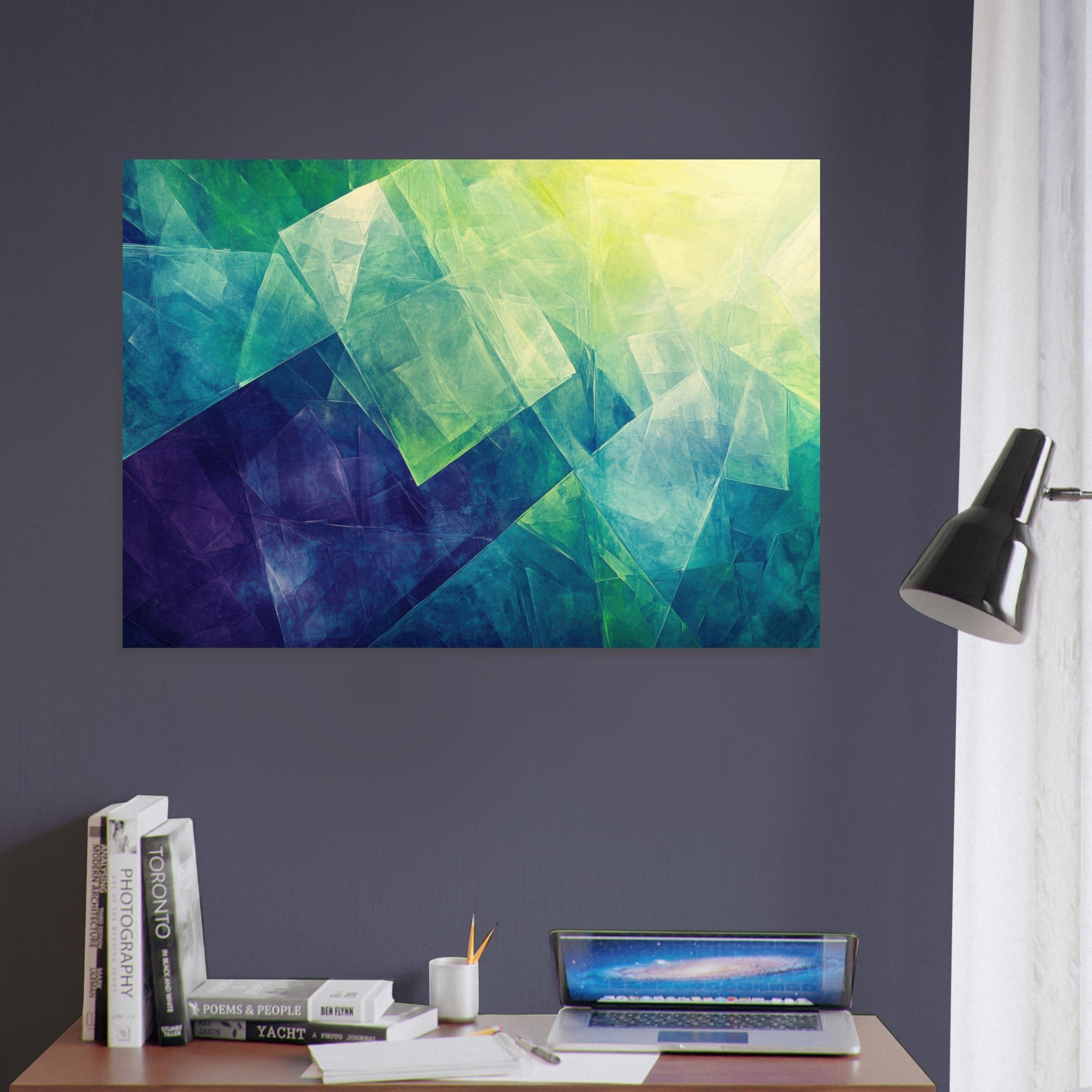 Aluminum Print Landscape - Fractured Realities Shattered geometric patterns - Shop Ai Art WebShop - Digital Art online Store