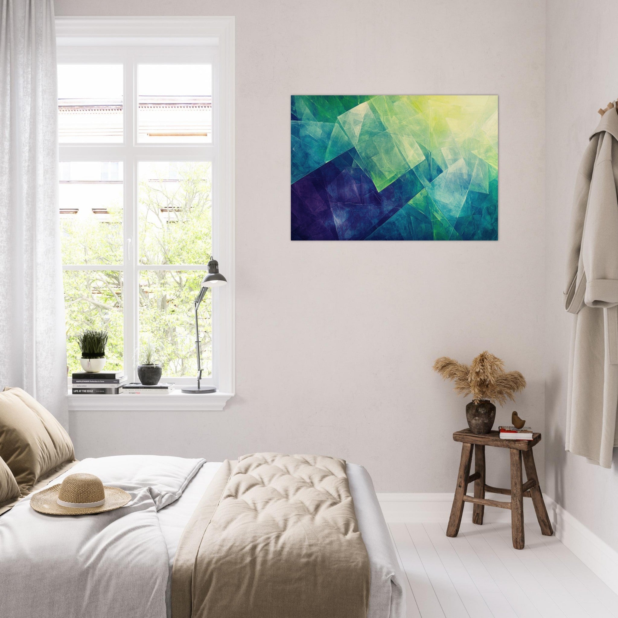 Aluminum Print Landscape - Fractured Realities Shattered geometric patterns - Shop Ai Art WebShop - Digital Art online Store