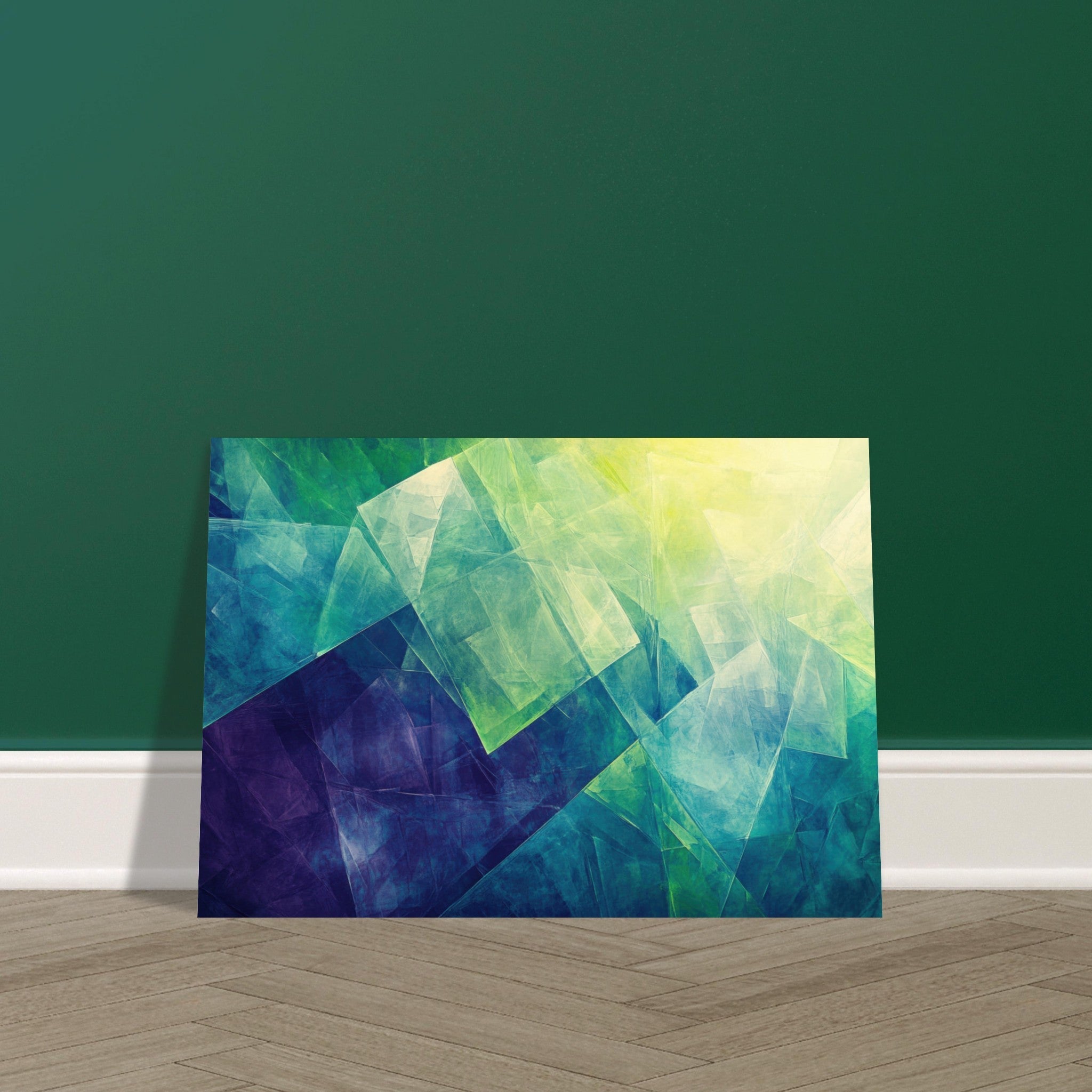Aluminum Print Landscape - Fractured Realities Shattered geometric patterns - Shop Ai Art WebShop - Digital Art online Store