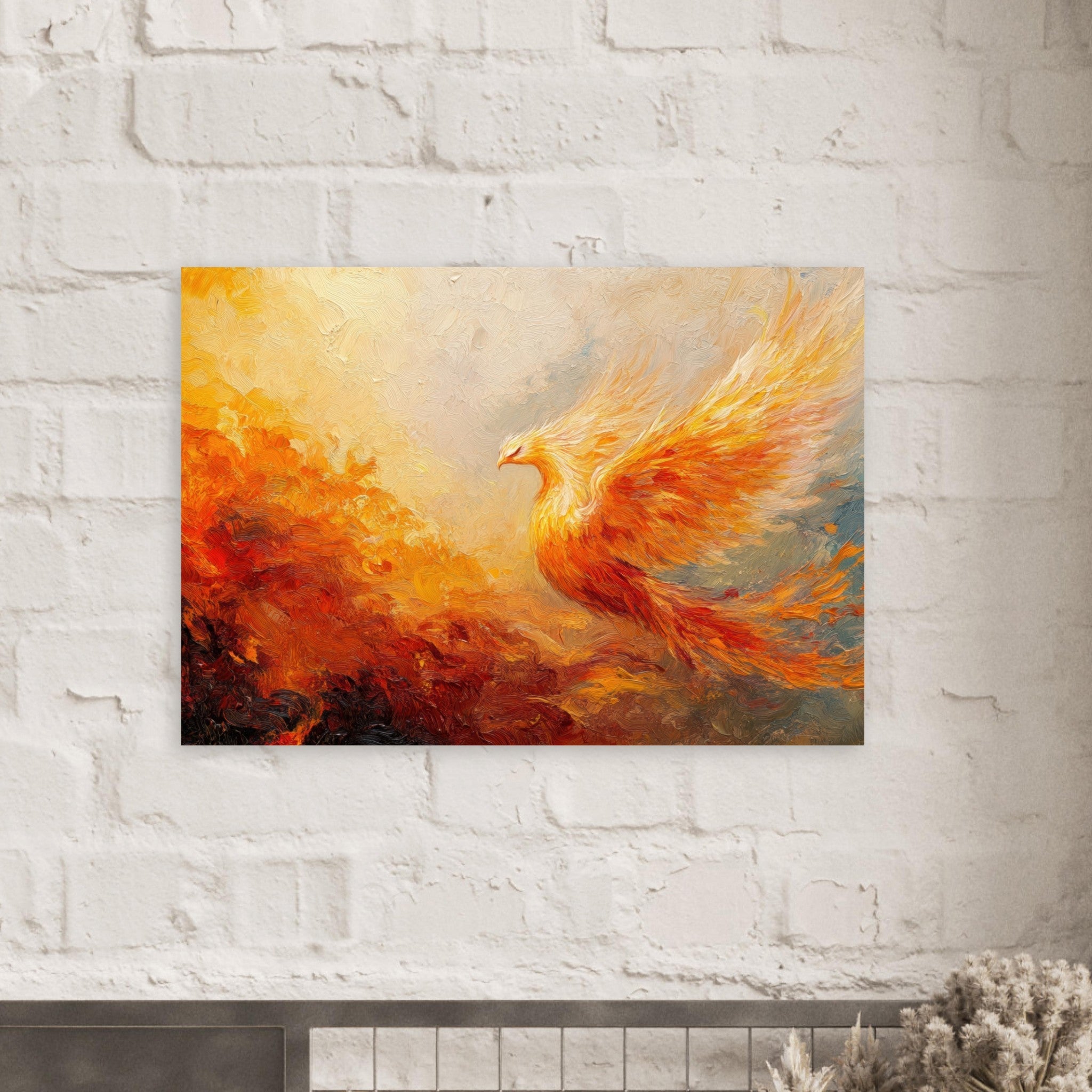 Aluminum Print Landscape - Impressionist Phoenix Rebirth Impressionism Did 2 - Shop Ai Art WebShop - Digital Art online Store