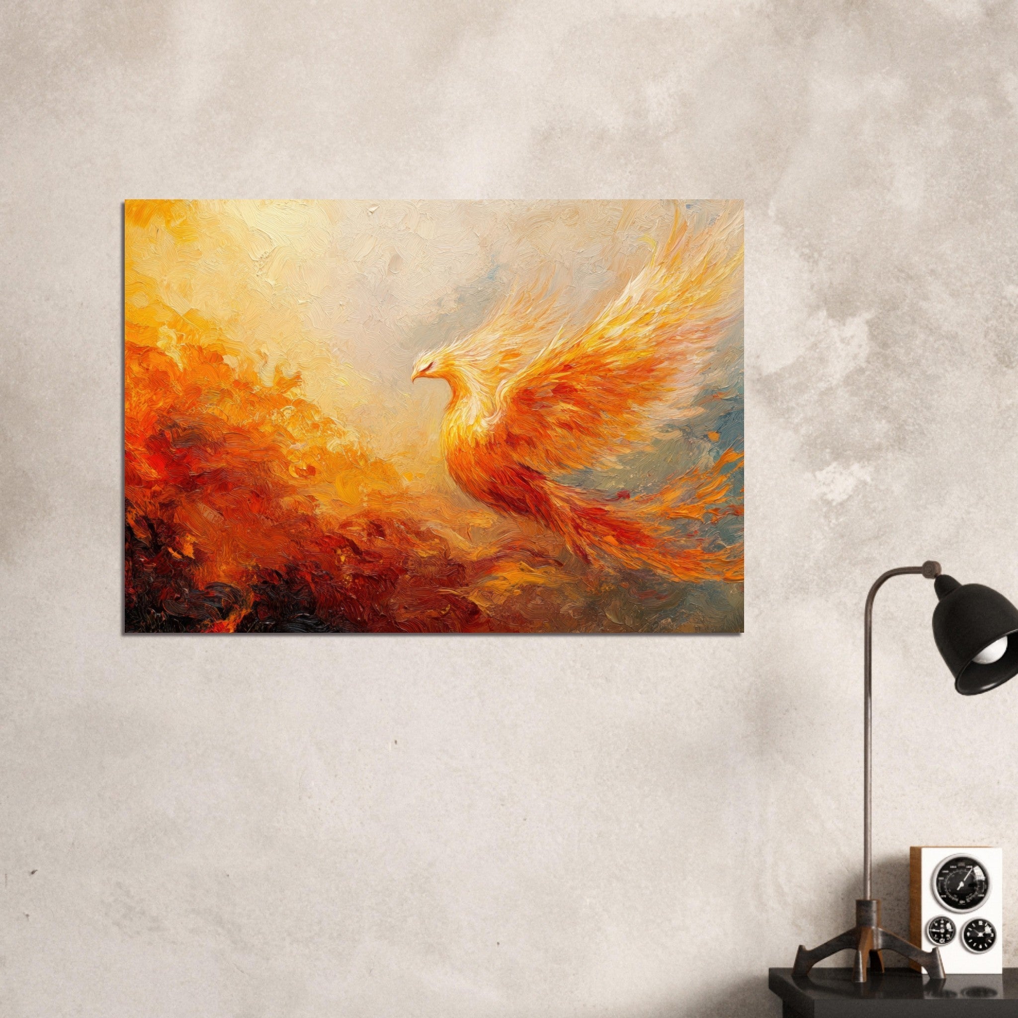 Aluminum Print Landscape - Impressionist Phoenix Rebirth Impressionism Did 2 - Shop Ai Art WebShop - Digital Art online Store