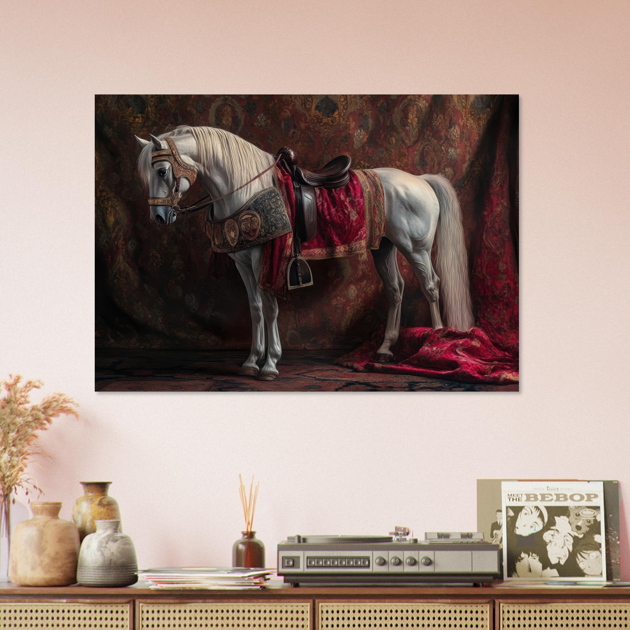 Aluminum Print Landscape - Renaissance Portrait of a Noble Horse A dignified 4 - Shop Ai Art WebShop - Digital Art online Store