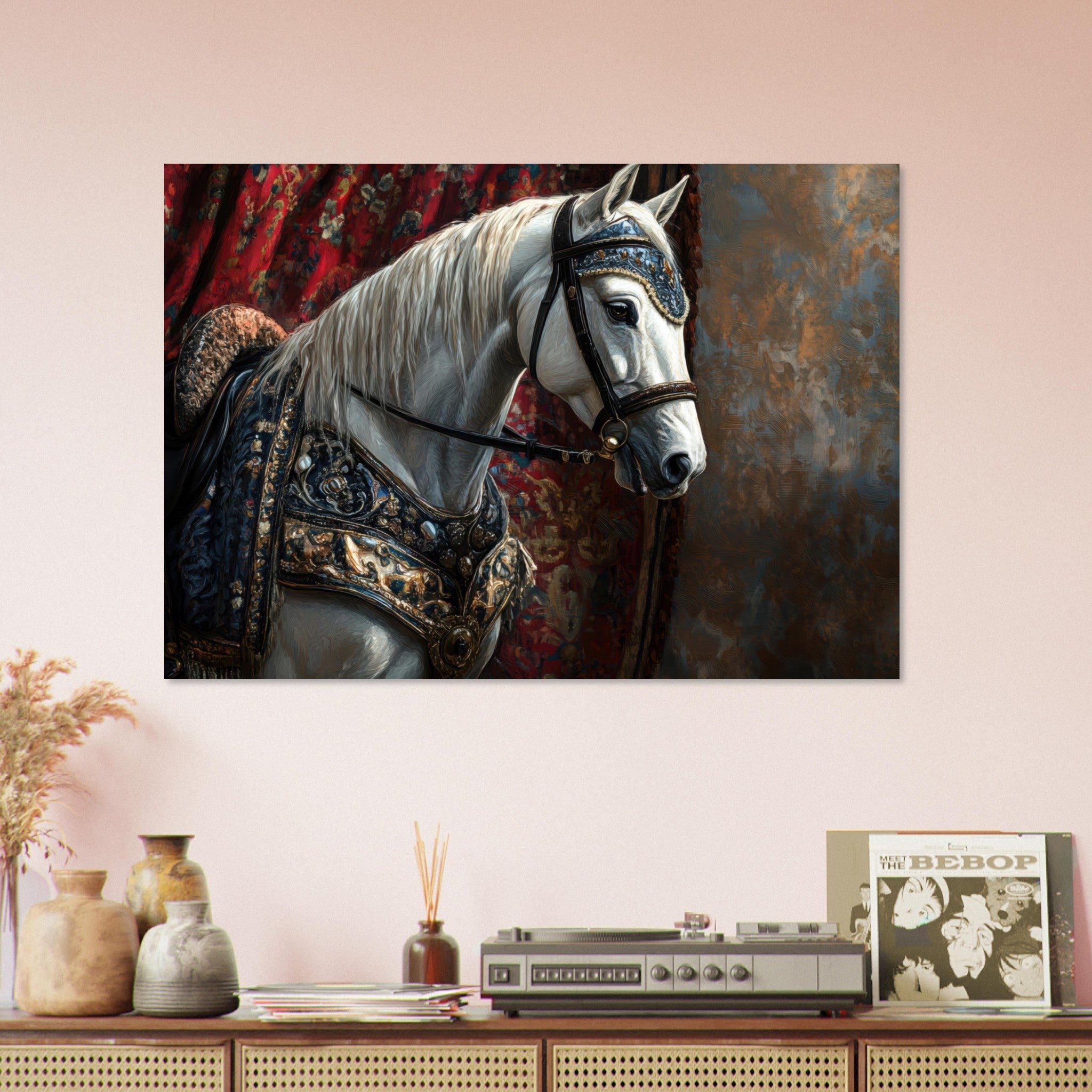 Aluminum Print Landscape - Renaissance Portrait of a Noble Horse A dignified 6 - Shop Ai Art WebShop - Digital Art online Store