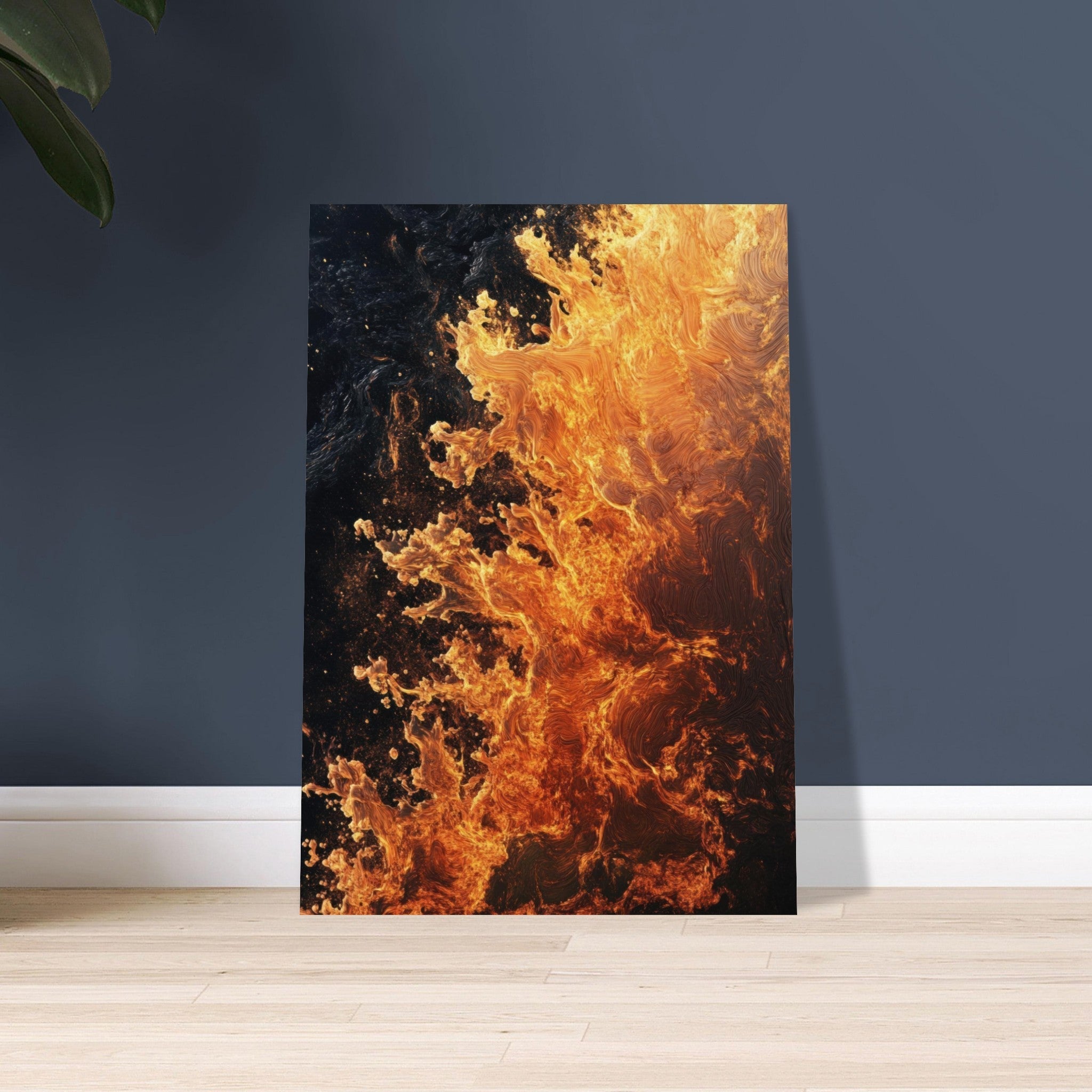 Aluminum Print Portrait - Ember Genesis A volatile burst of molten gold 7 - Shop Ai Art WebShop - Digital Art online Store