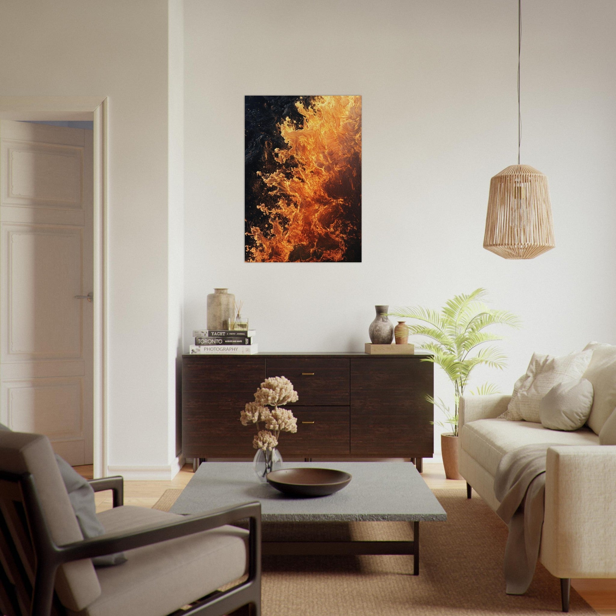 Aluminum Print Portrait - Ember Genesis A volatile burst of molten gold 7 - Shop Ai Art WebShop - Digital Art online Store