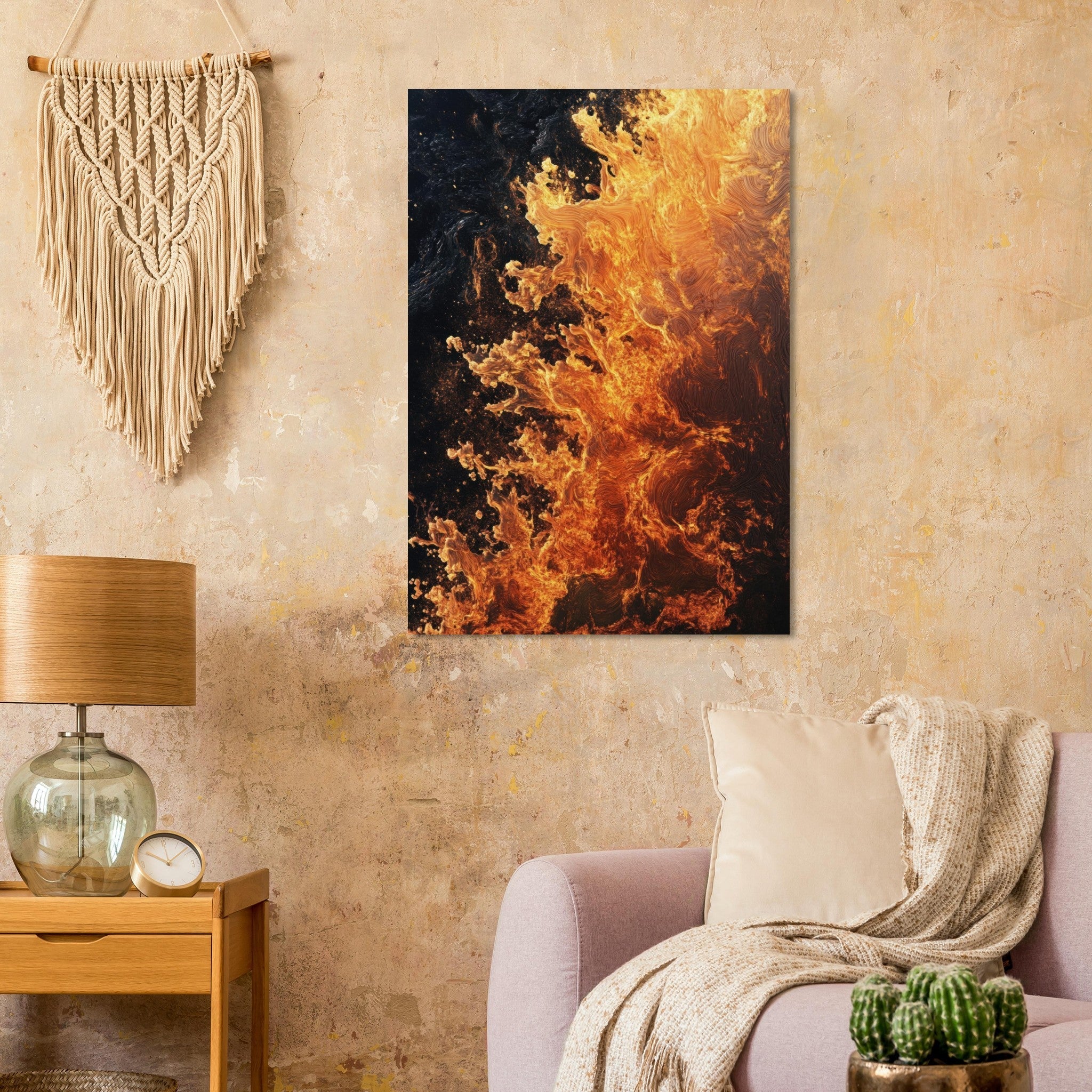 Aluminum Print Portrait - Ember Genesis A volatile burst of molten gold 7 - Shop Ai Art WebShop - Digital Art online Store